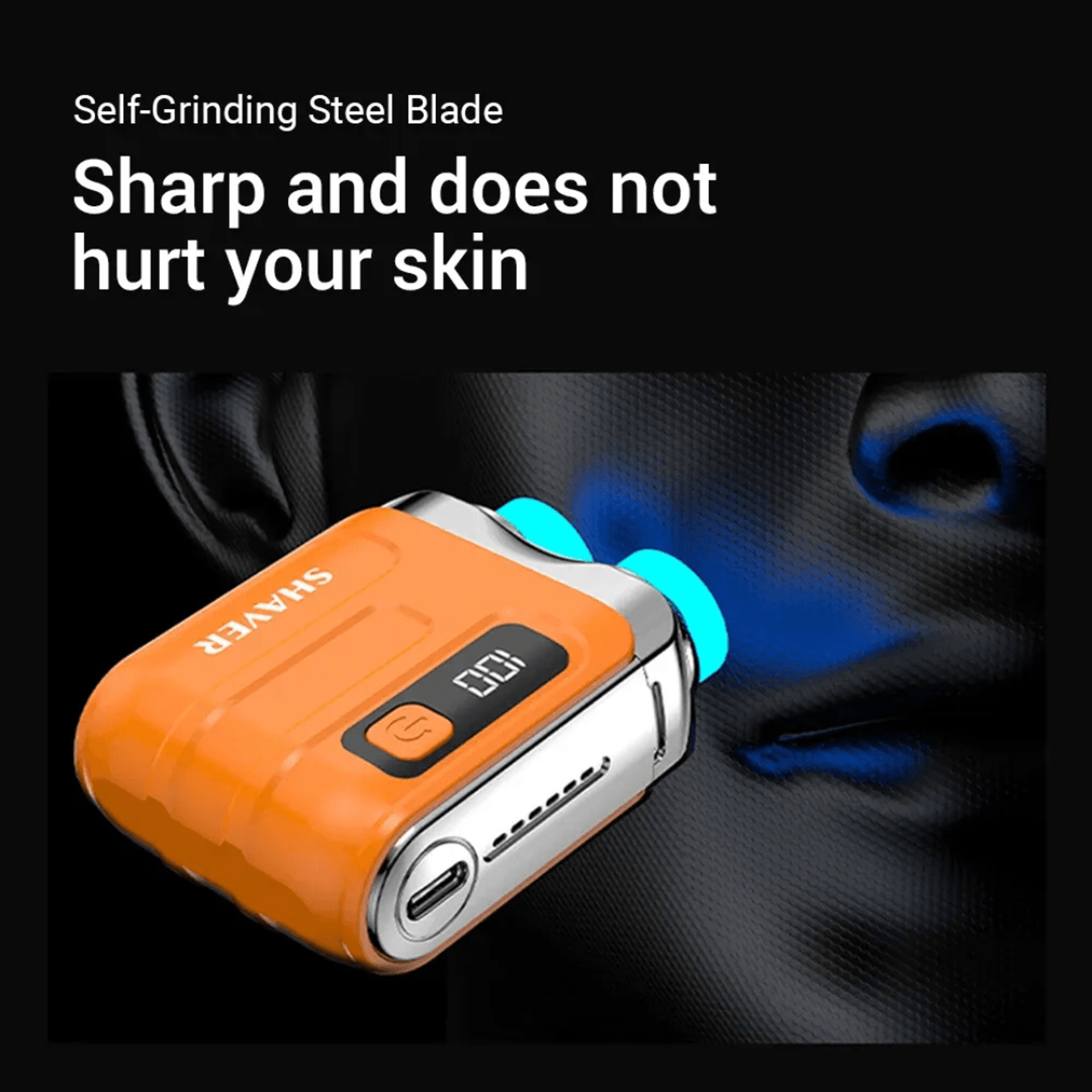 Mini Electric Smart Shaver Dual Blade Rechargeable Beard Trimmer With Digital Display 3