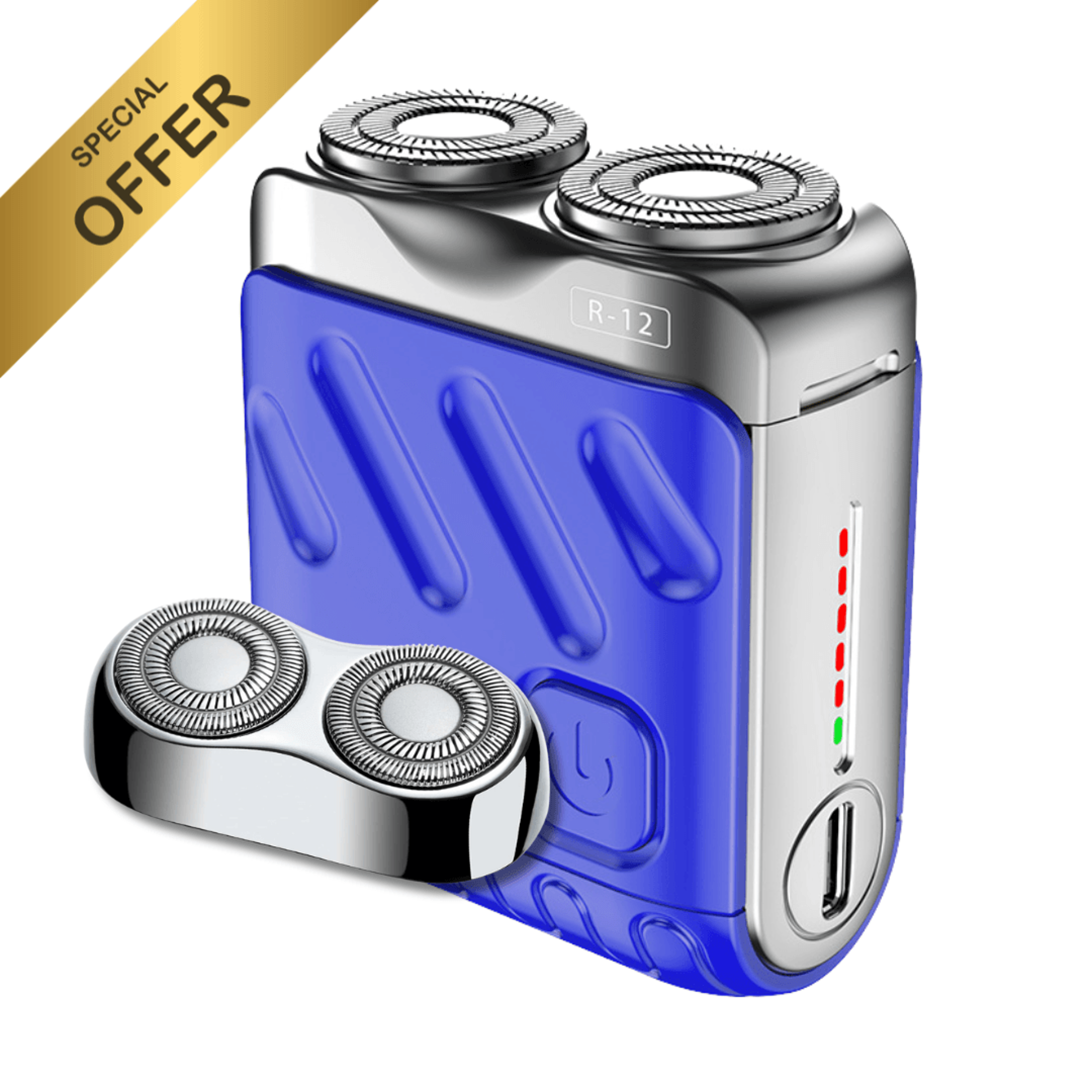 Mini Electric Smart Shaver Dual Blade Rechargeable Beard Trimmer With Digital Display 15