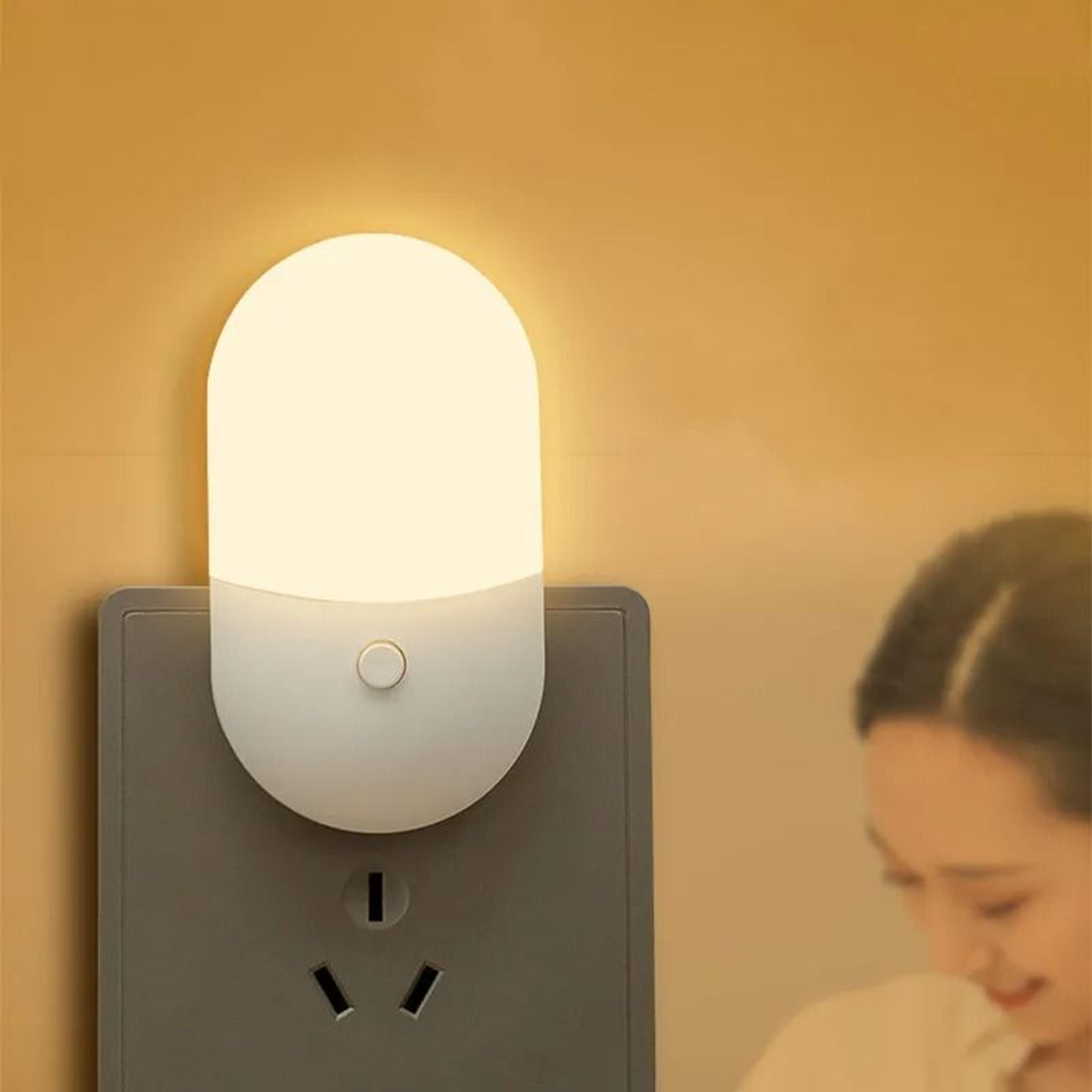 led mini night light switch plug in eye protection lamp for bedroom nursery and living room