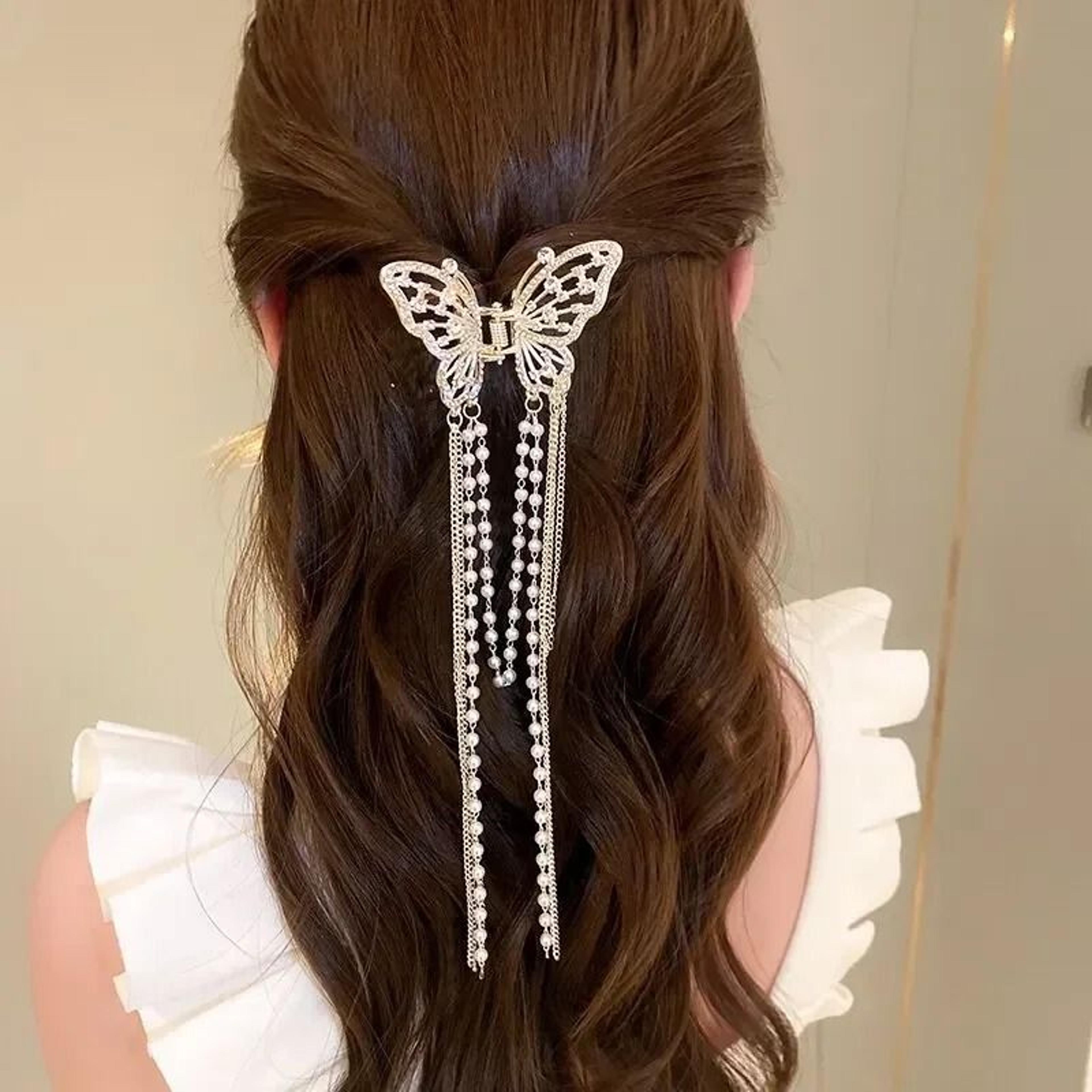 Butterfly Hair Clip With Long Tassel For Women 2