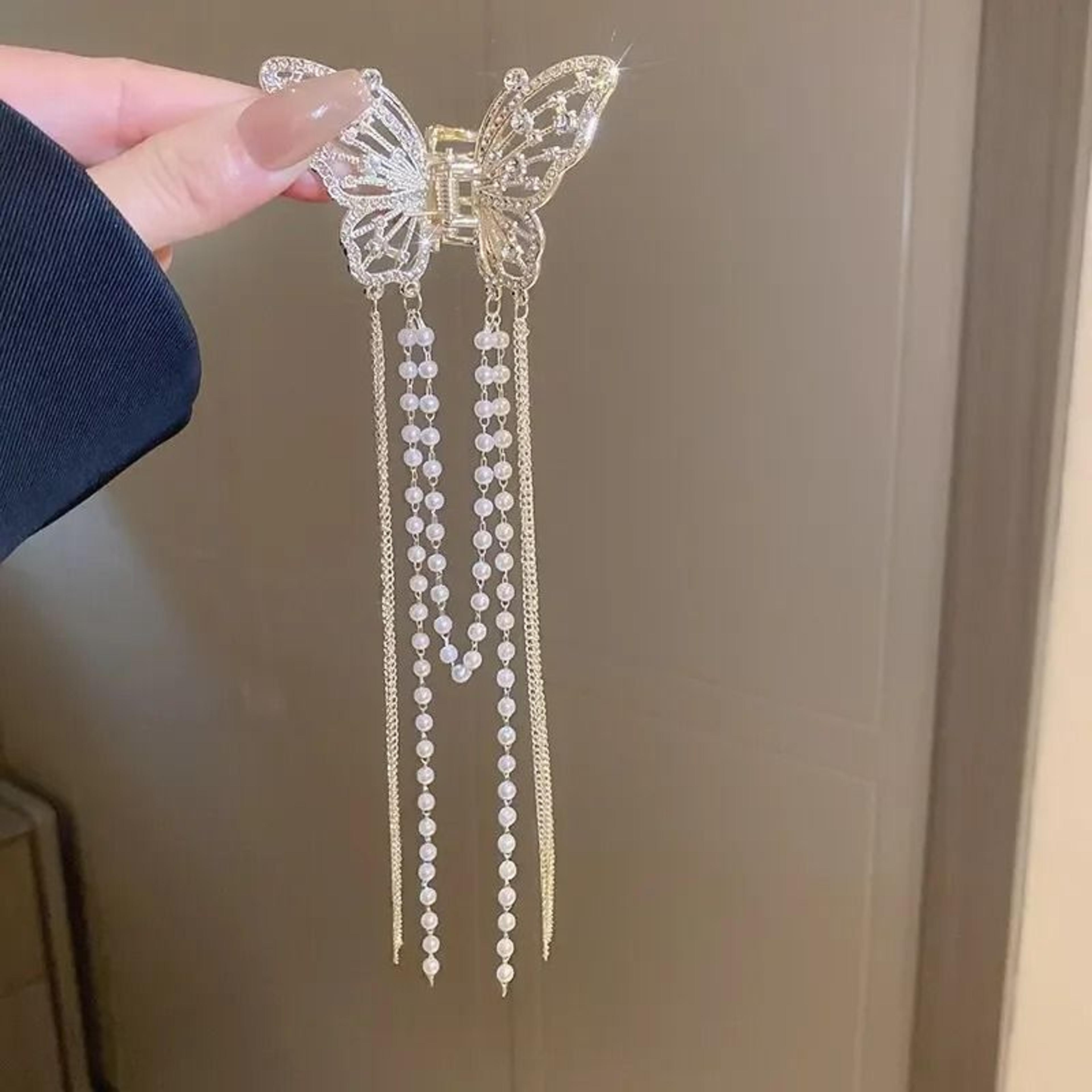 Butterfly Hair Clip With Long Tassel For Women 4