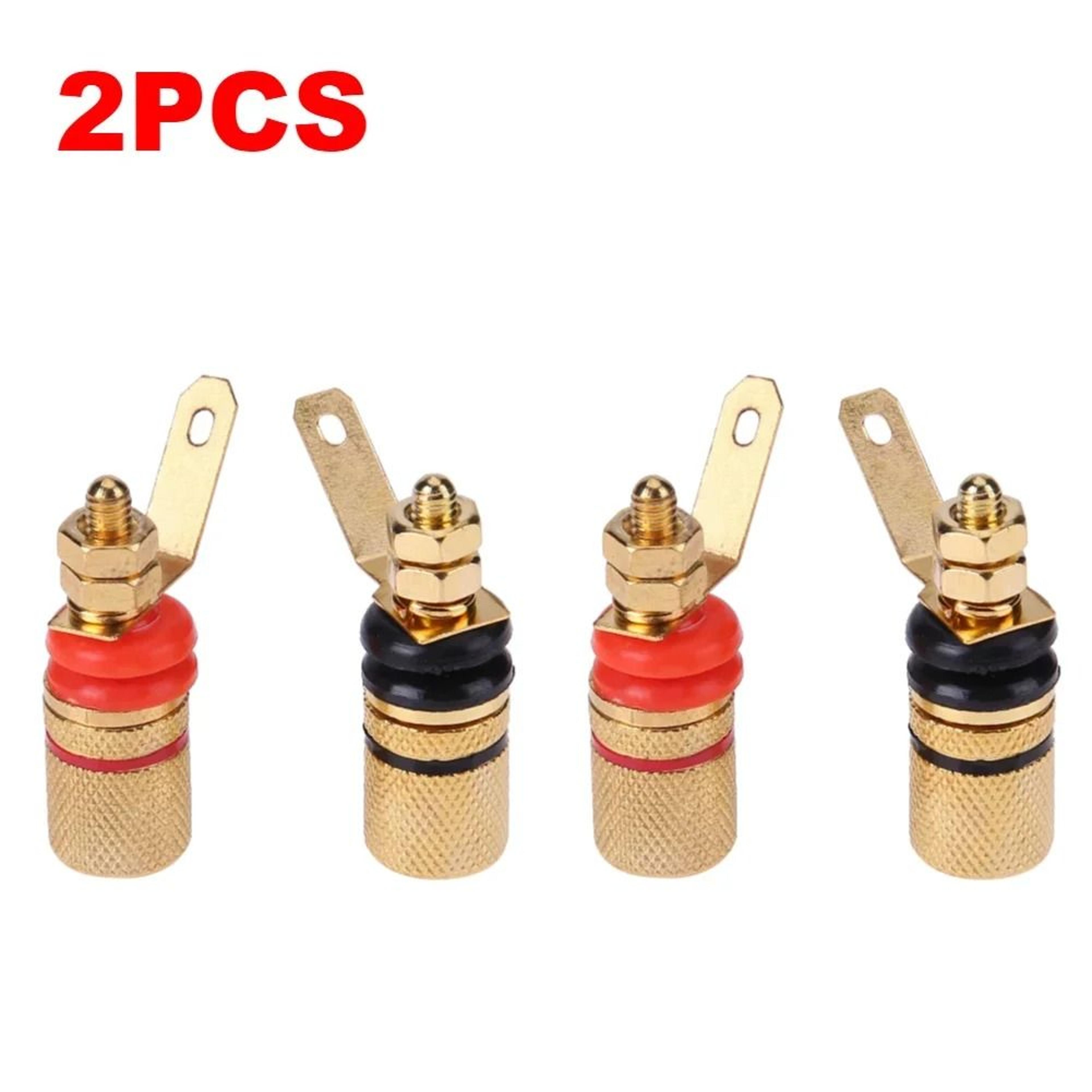 Gold Plated Amplifier Speaker Terminal Binding Post Set For 4mm Banana Plugs 8