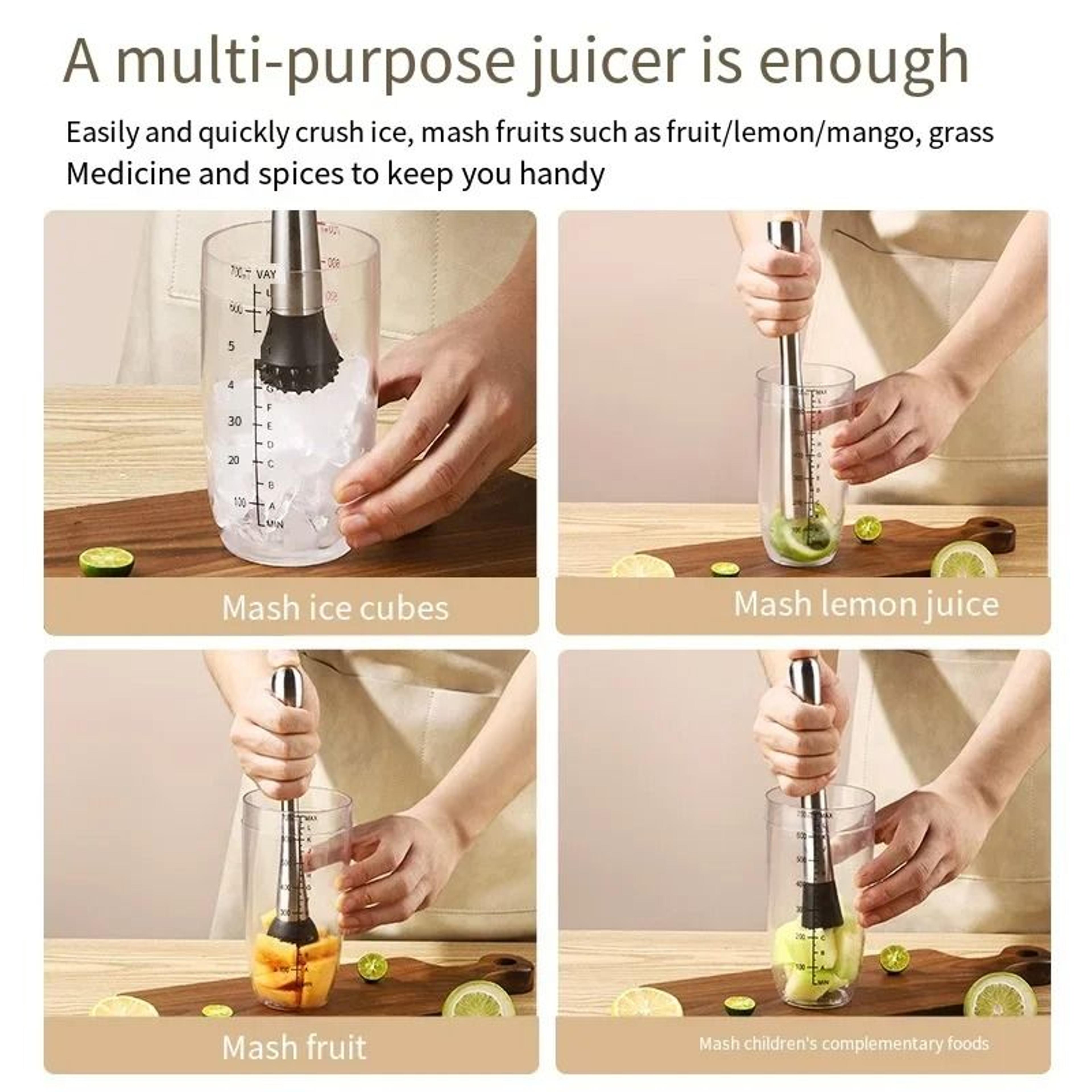 Stainless Steel Crushed Ice Hammer Cocktail Muddler Bar Tool 3