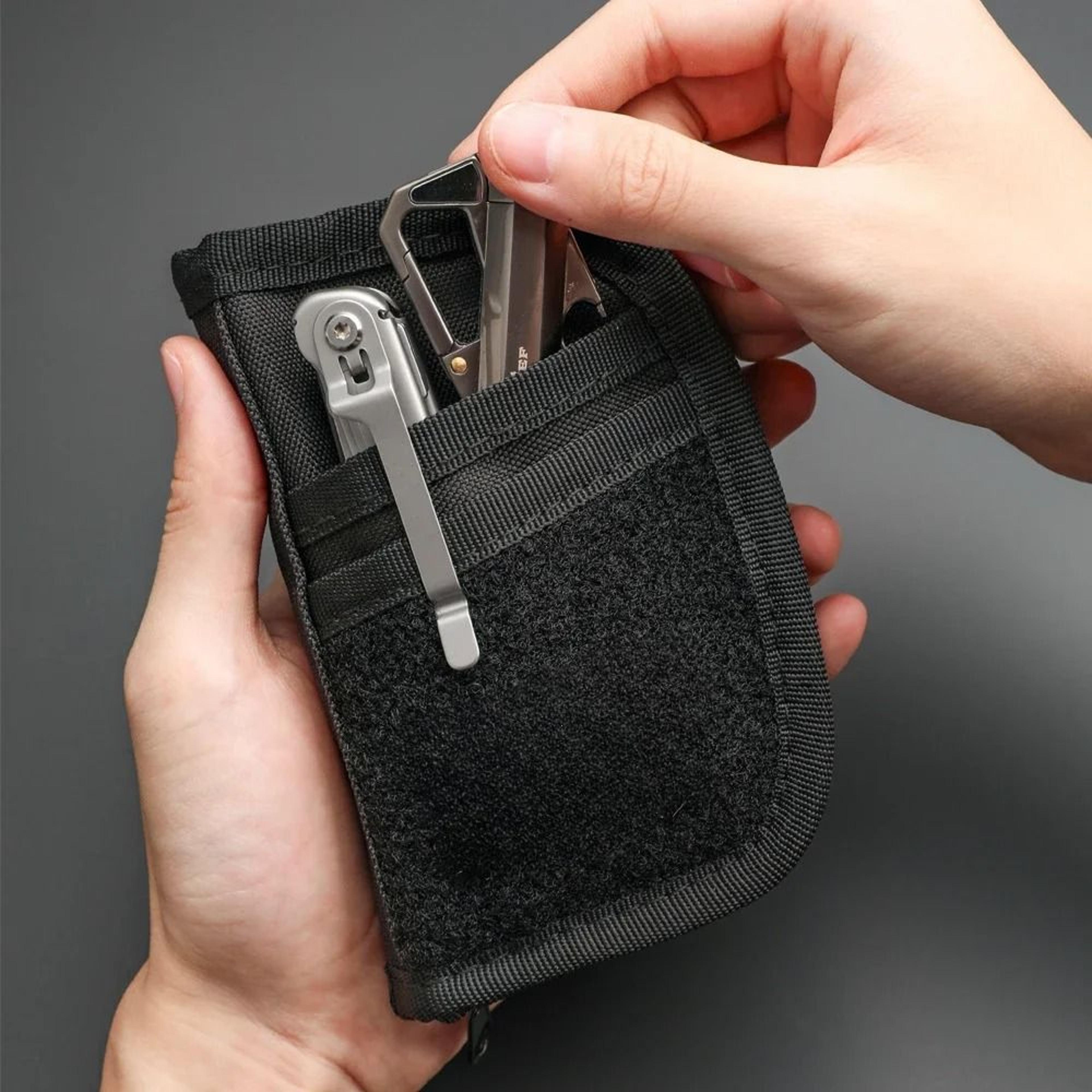 portable outdoor edc tool storage bag – mini pocket organizer for gear, cards and everyday carry