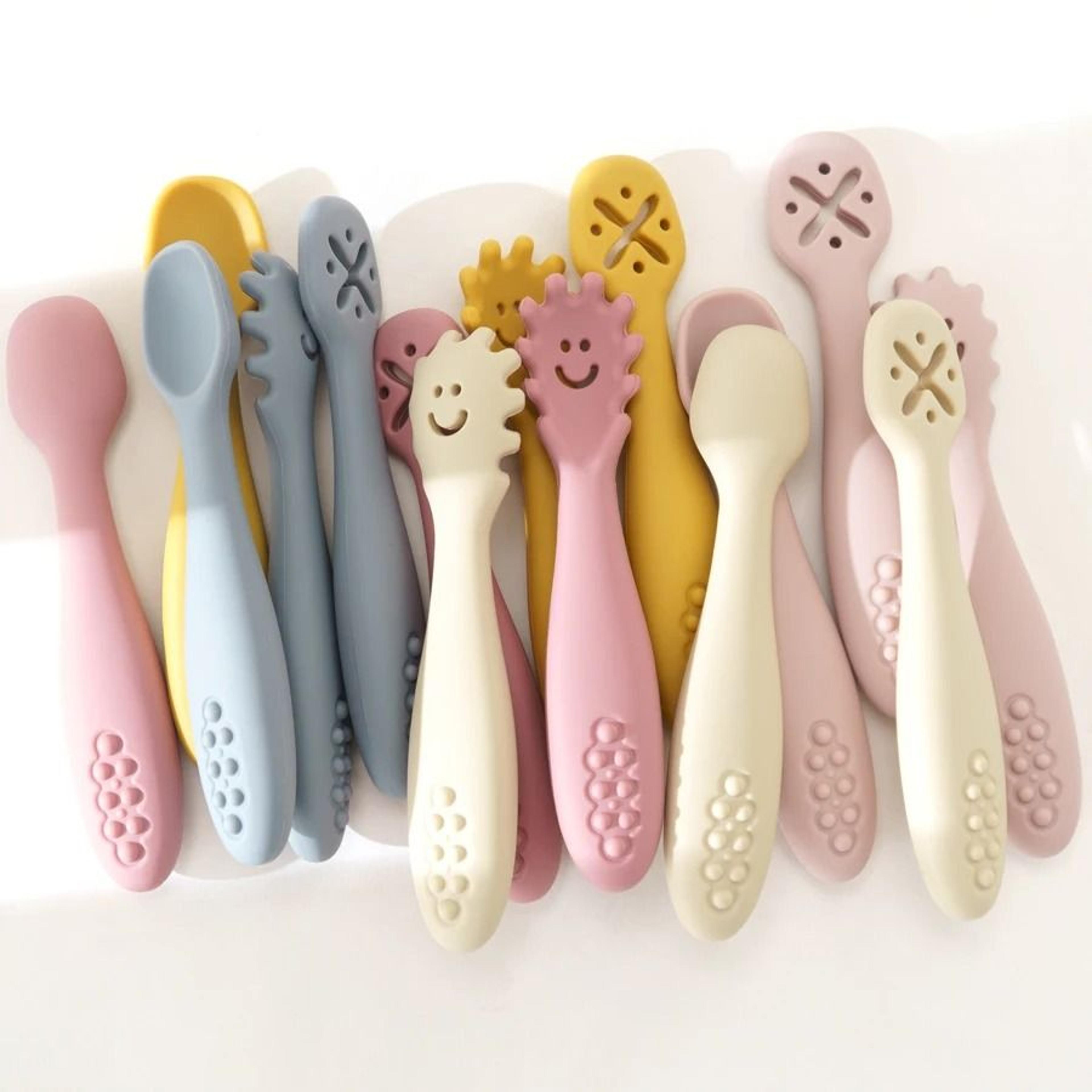 baby learning spoon set