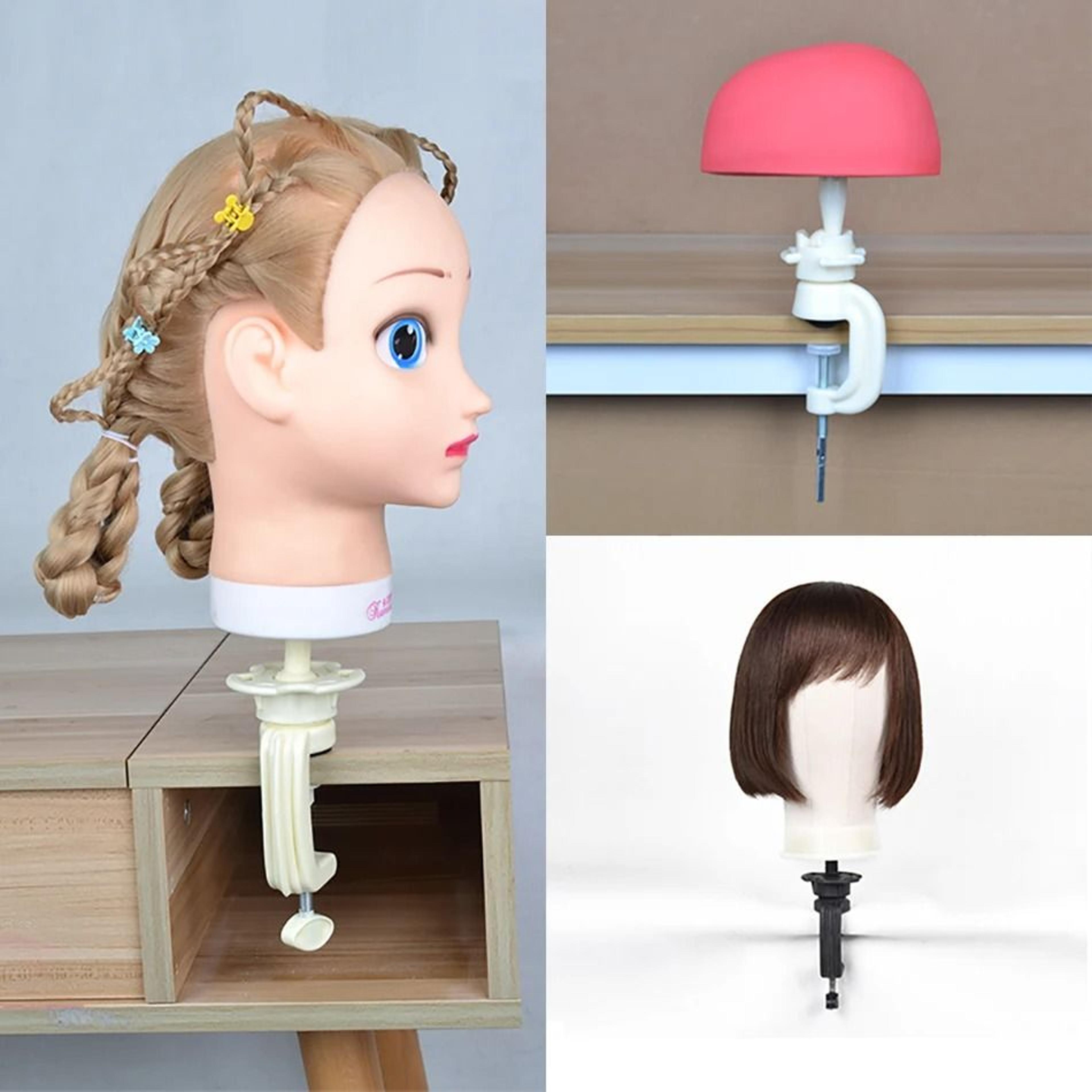 Wig Head Stand Table Clamp Adjustable Mannequin Holder 3