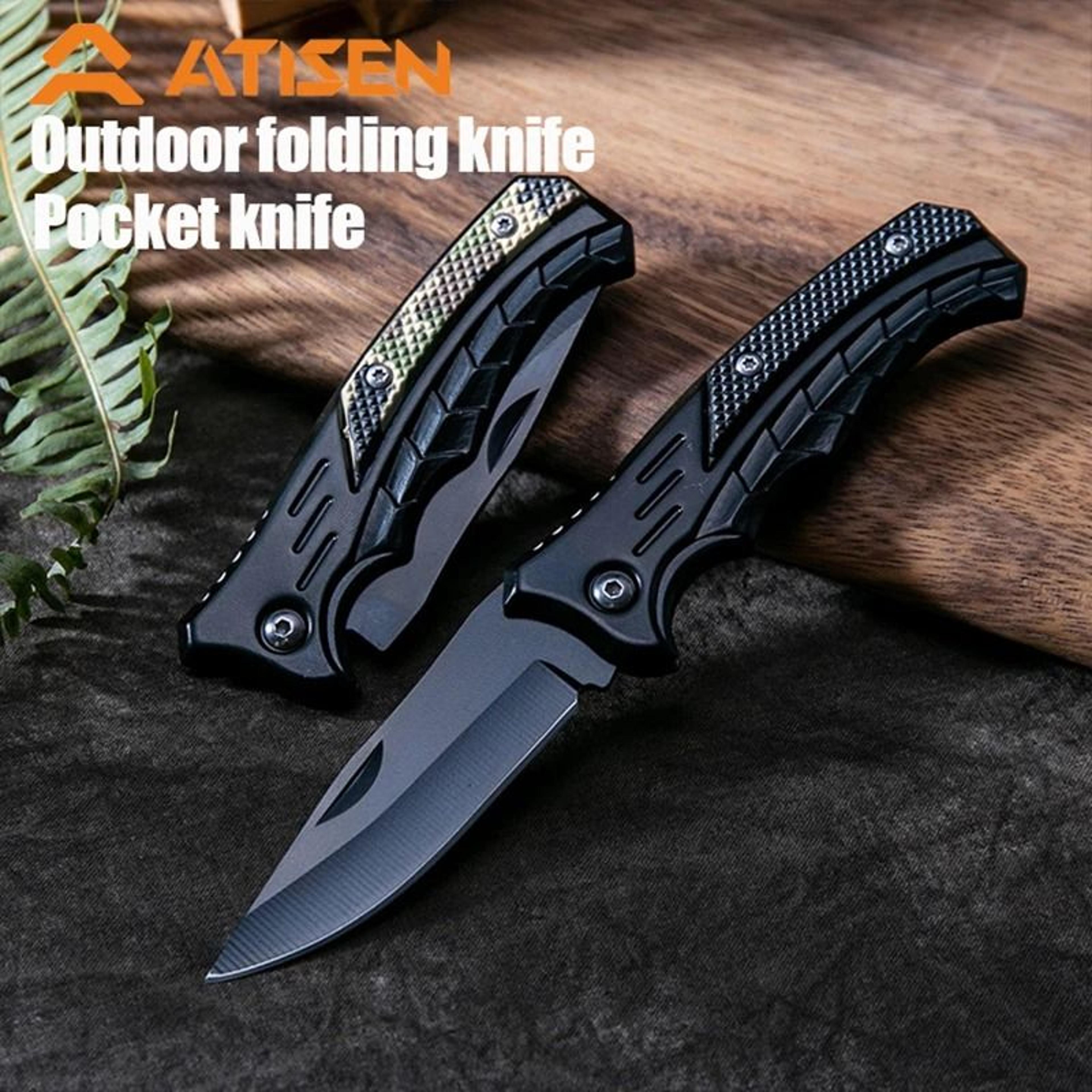 stainless steel folding knife with pp handle