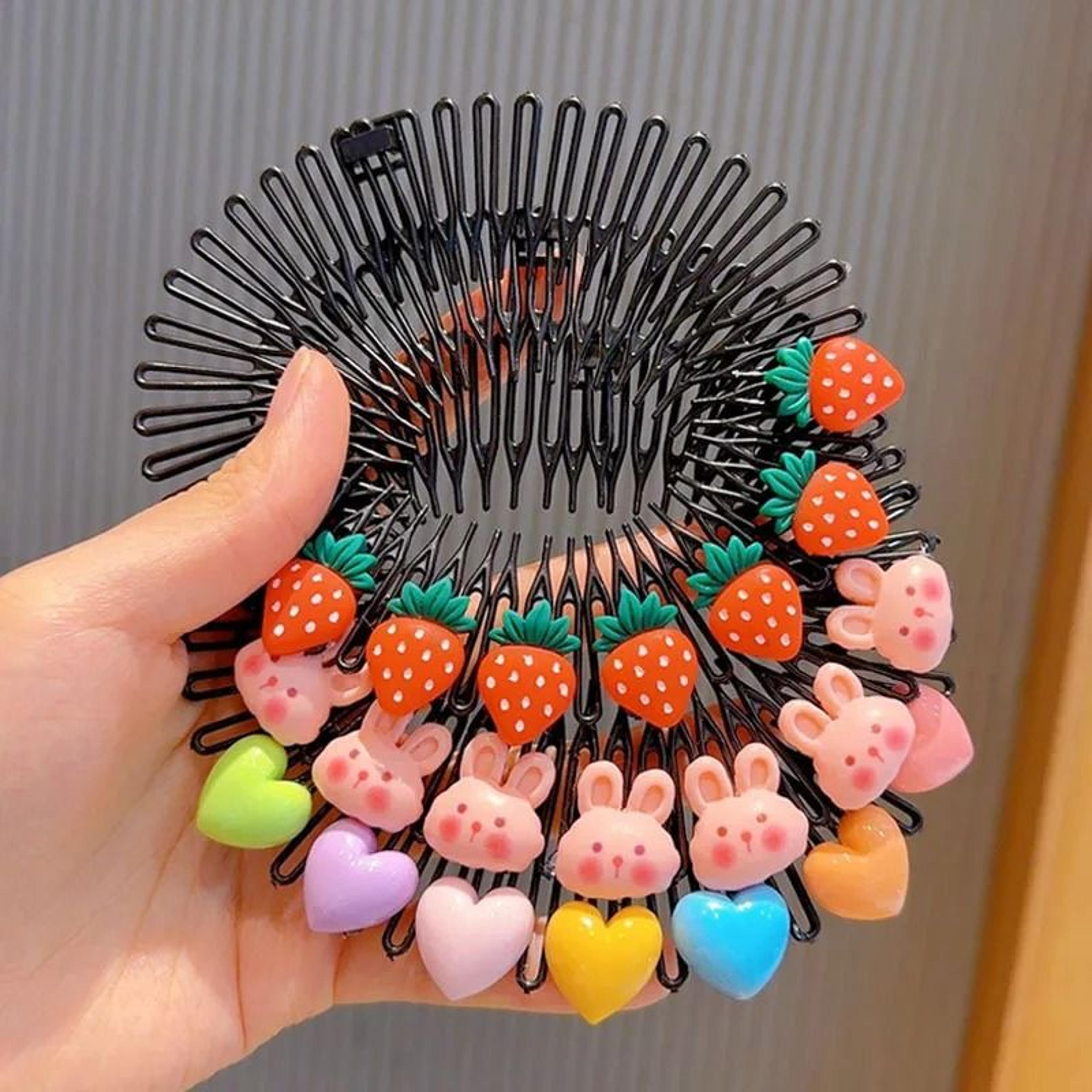 Kids Colorful Y2K Hair Comb And Clip Set 3