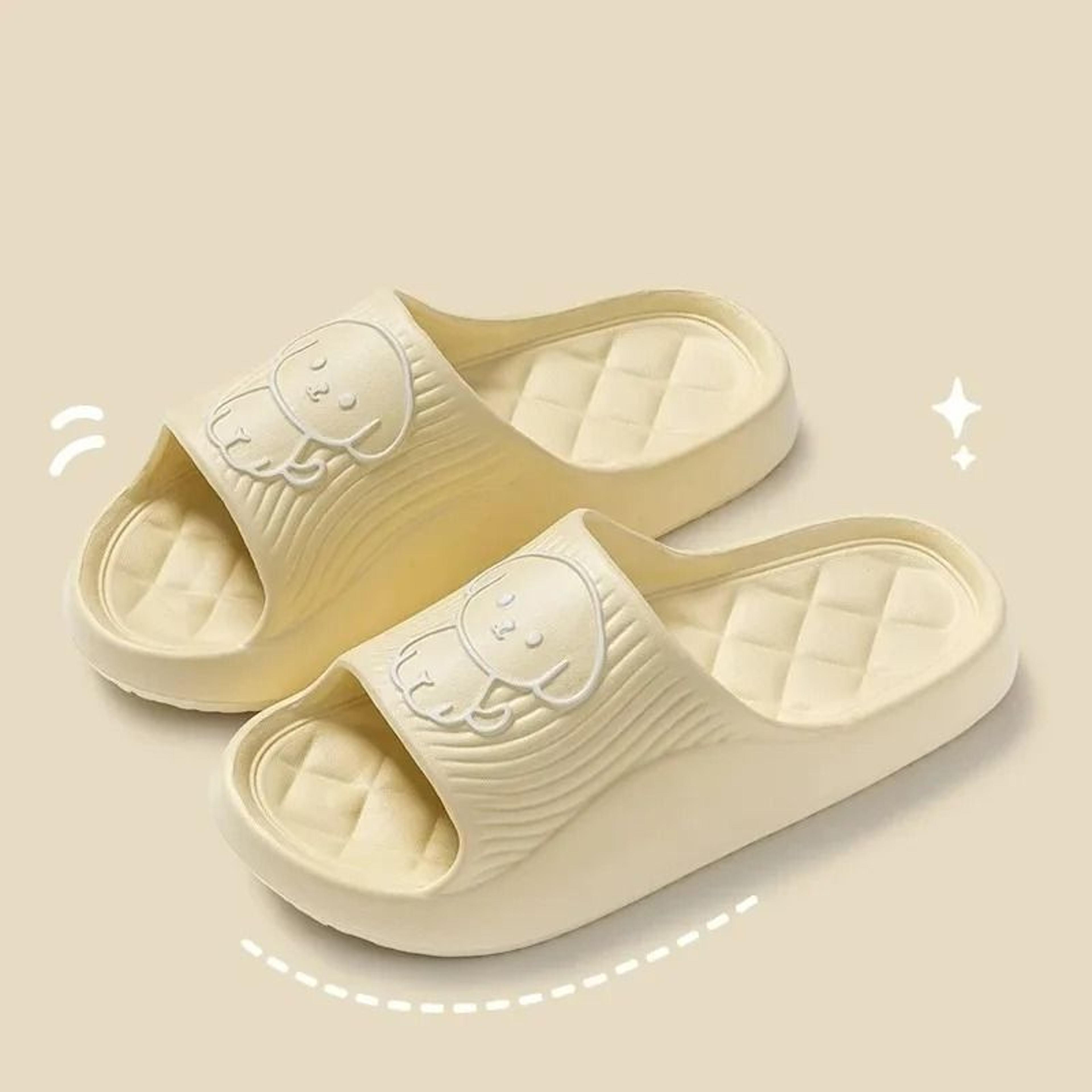 Cute Couple Pillow Slippers Thick EVA Non Slip Indoor Bathroom Sandals For Summer 10
