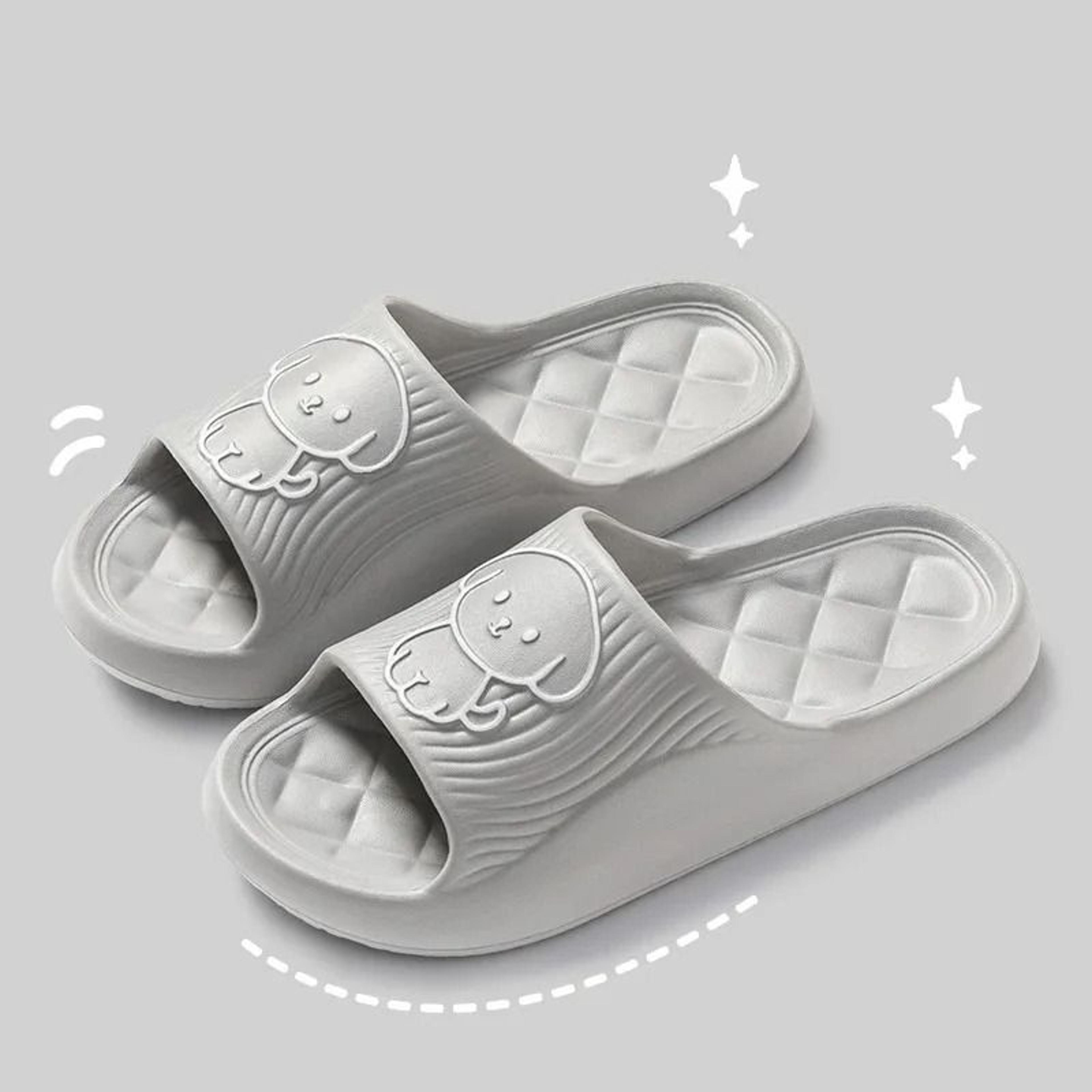 Cute Couple Pillow Slippers Thick EVA Non Slip Indoor Bathroom Sandals For Summer 7