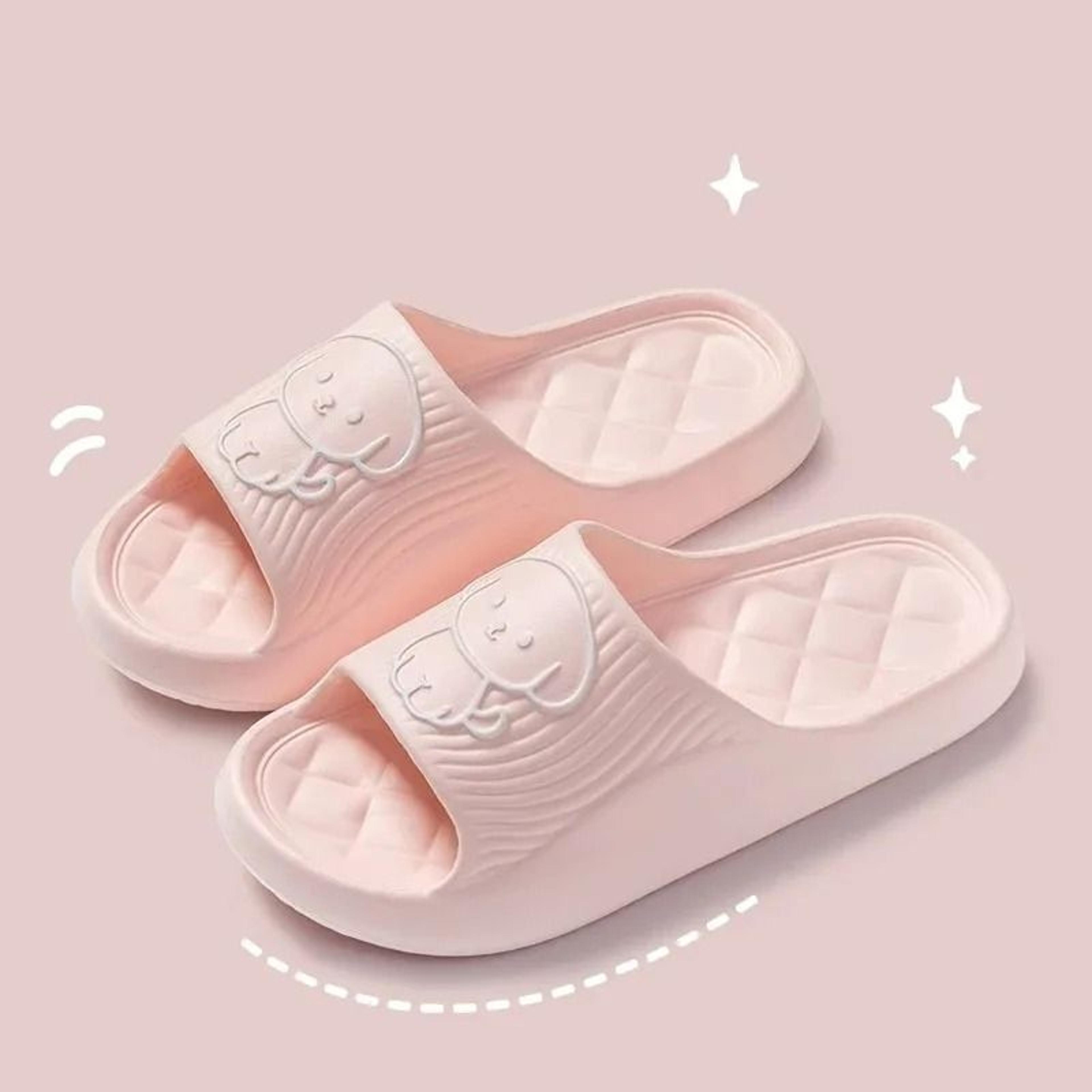 Cute Couple Pillow Slippers Thick EVA Non Slip Indoor Bathroom Sandals For Summer 8