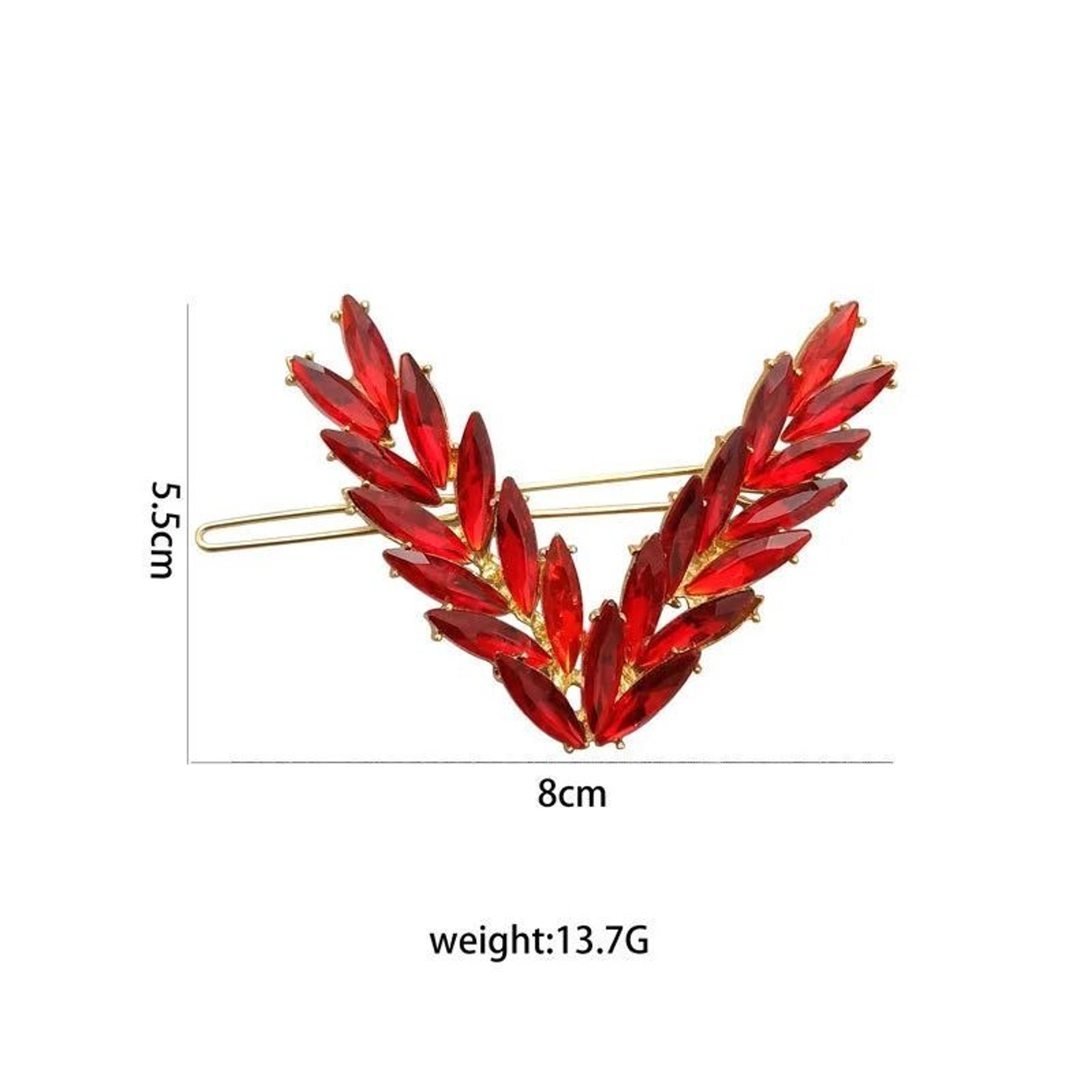 Shining Crystal V Shape Hair Clip 4