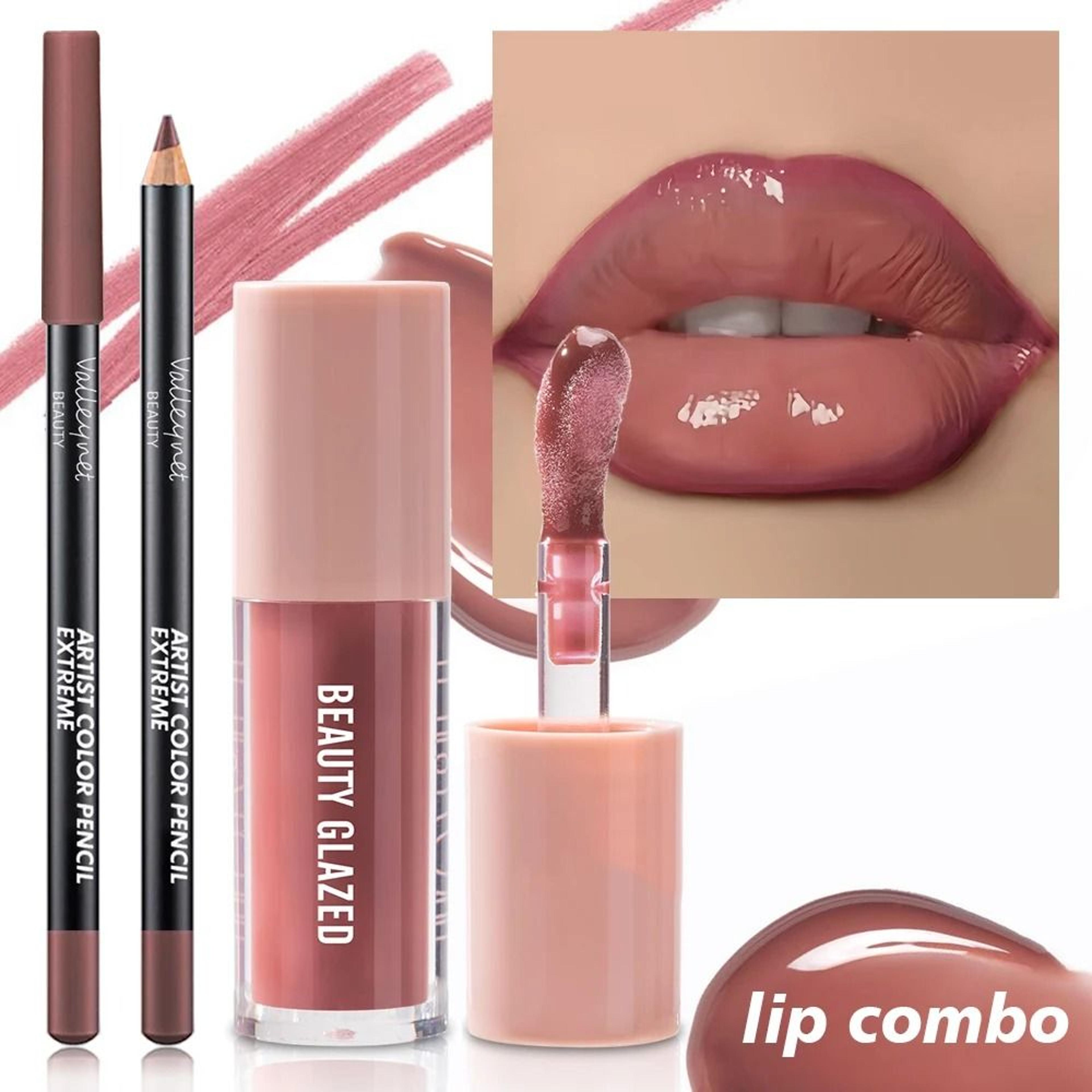 velvet matte lip makeup set with lip liner long lasting color
