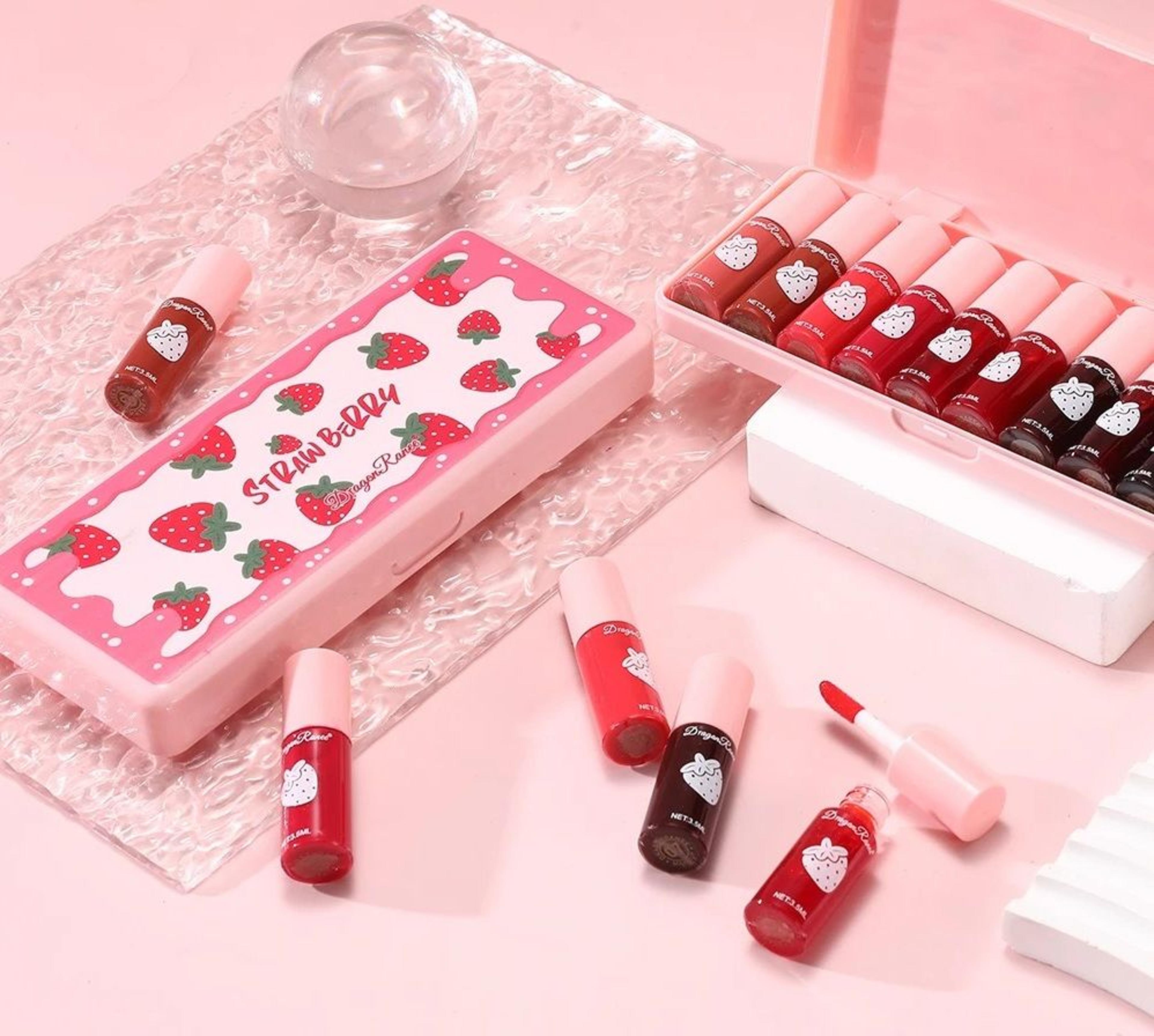 10 Pack Lip Stain Set Long Lasting Water Tint Lip Color 6