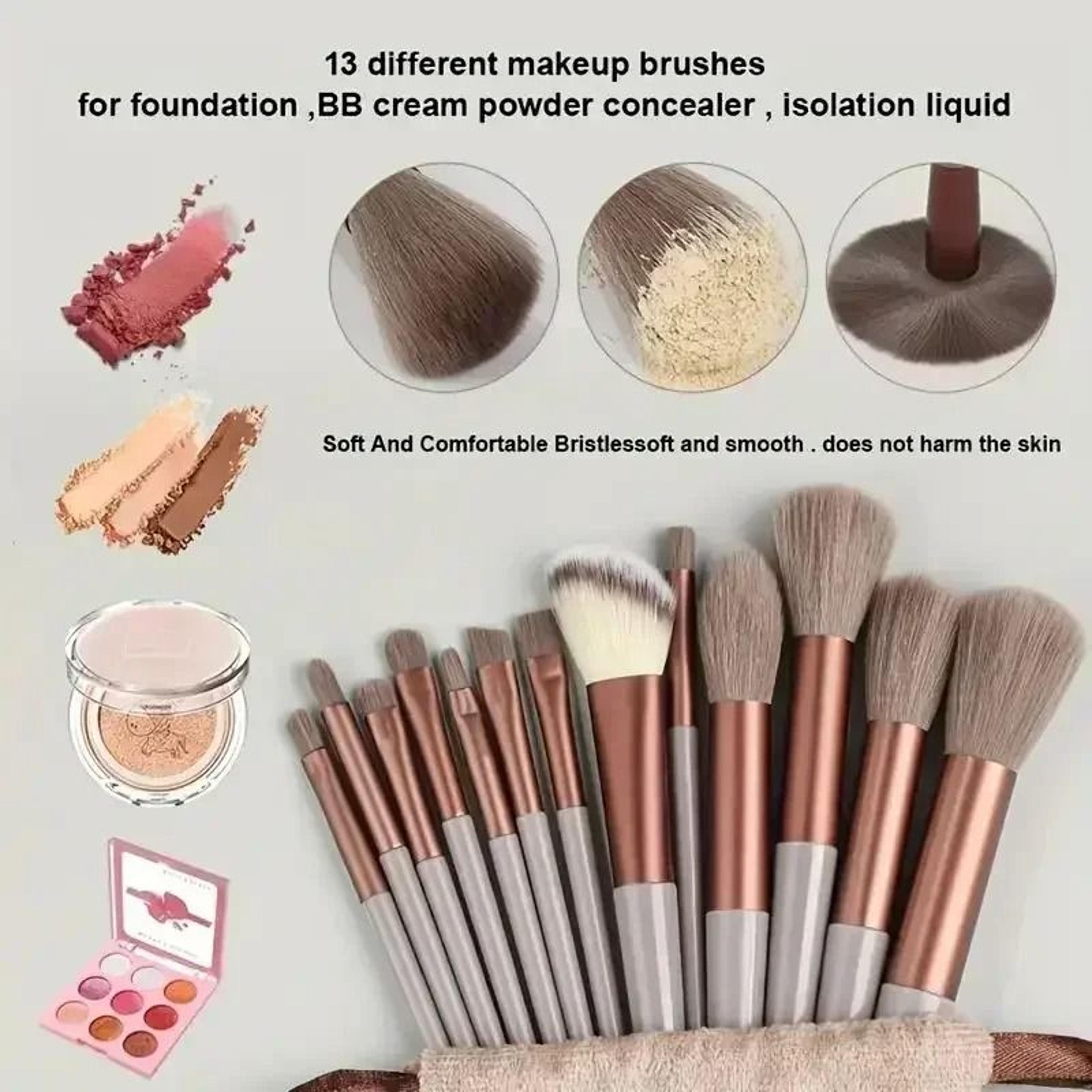 Soft Fluffy Professional Makeup Brush Set For Foundation And Eyeshadow 1