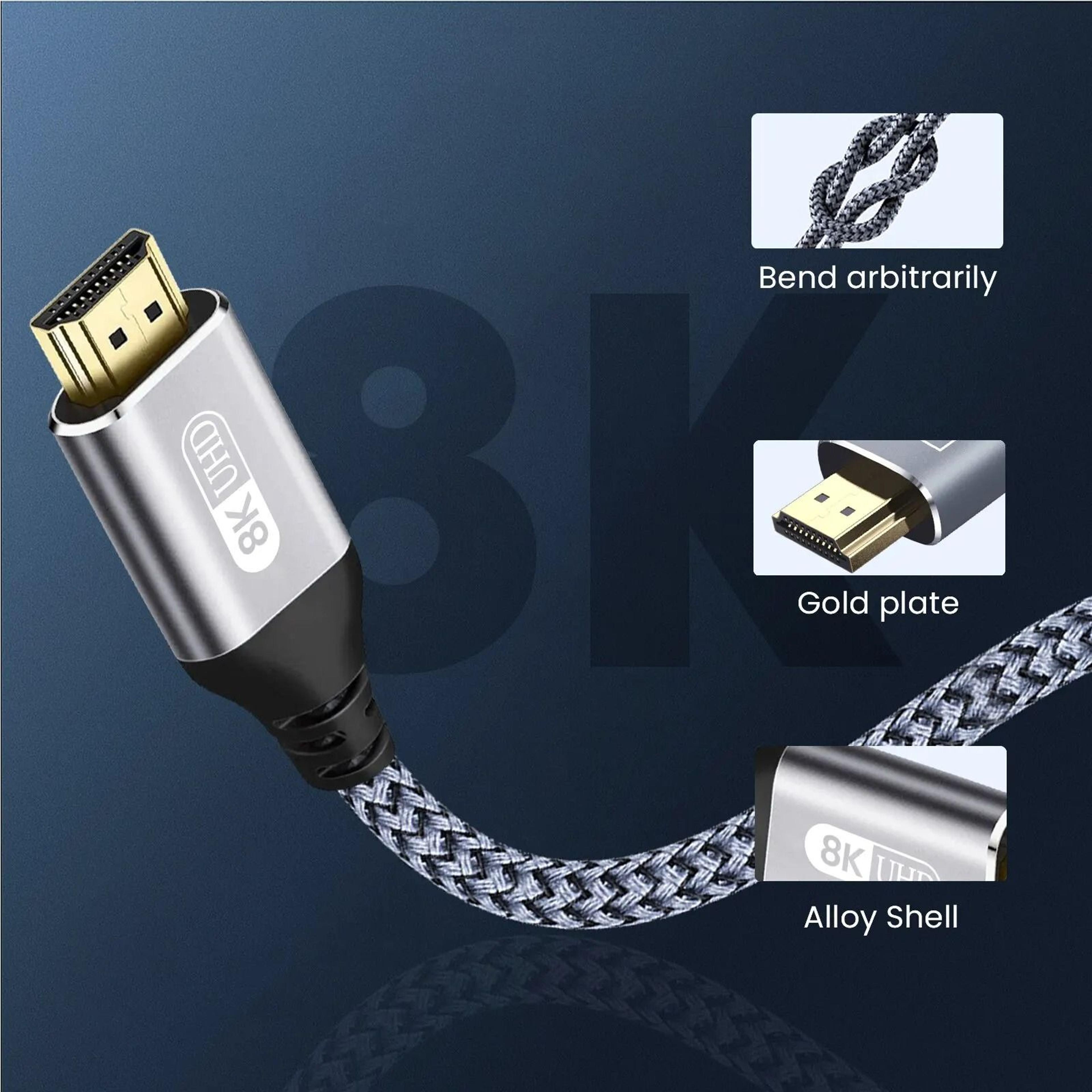 HDMI 21 Cable 8K 60Hz 4K 120Hz Ultra High Speed 48Gbps Video Cord 1