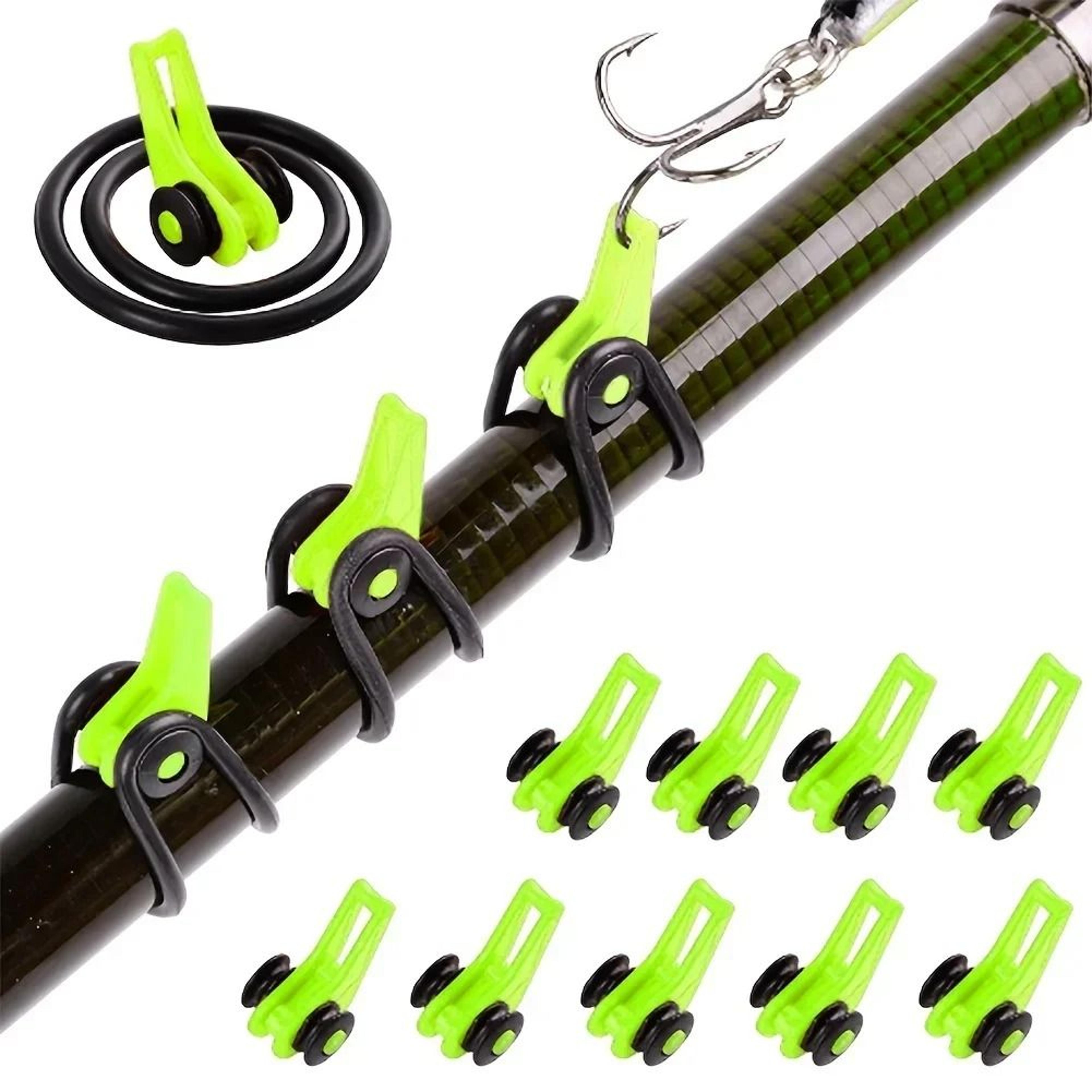 fishing rod hook keeper silicone ring holder for bait lures and jigs set of 10