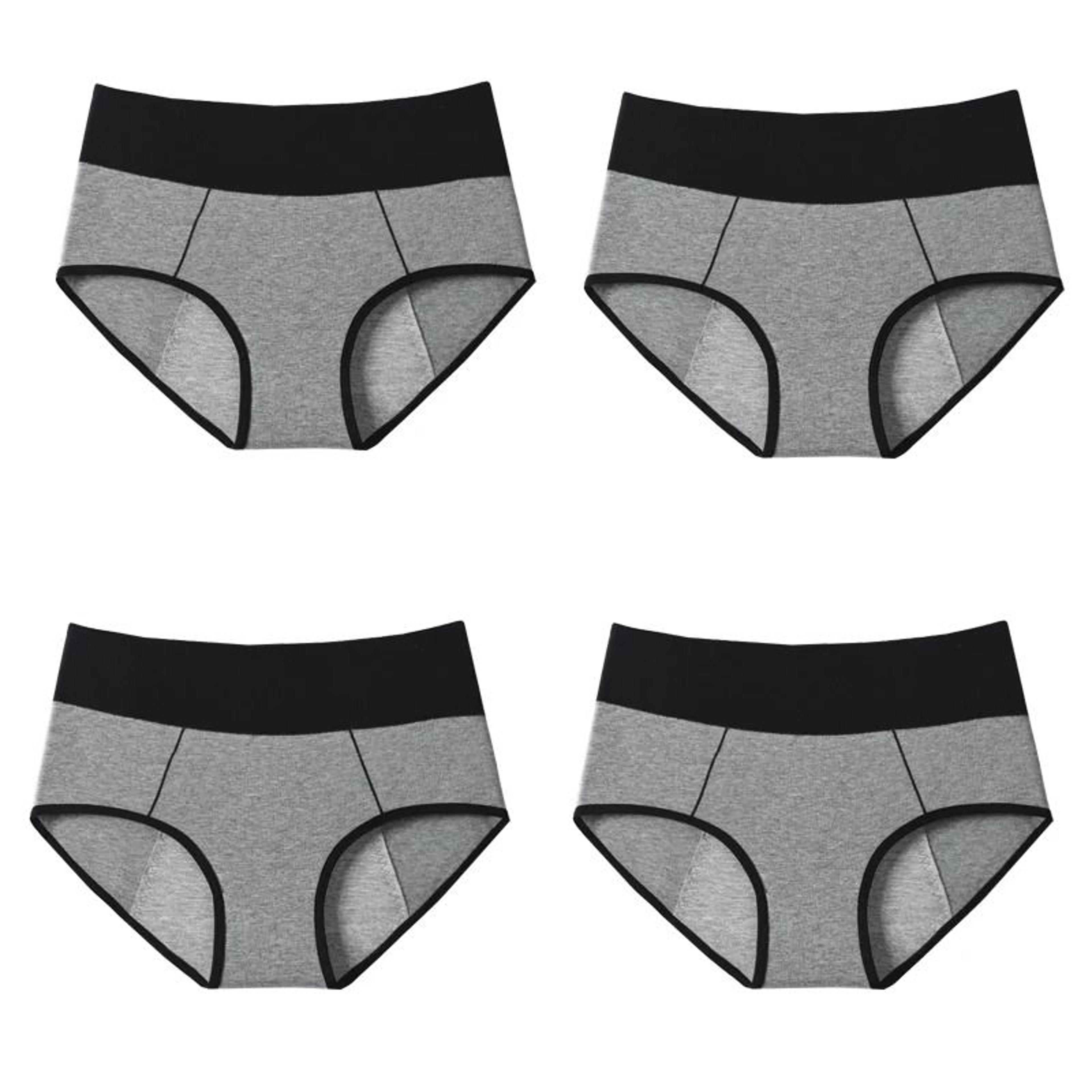 Womens High Waist Leak Proof Period Panties Four Pack Cotton Menstrual Underwear 10