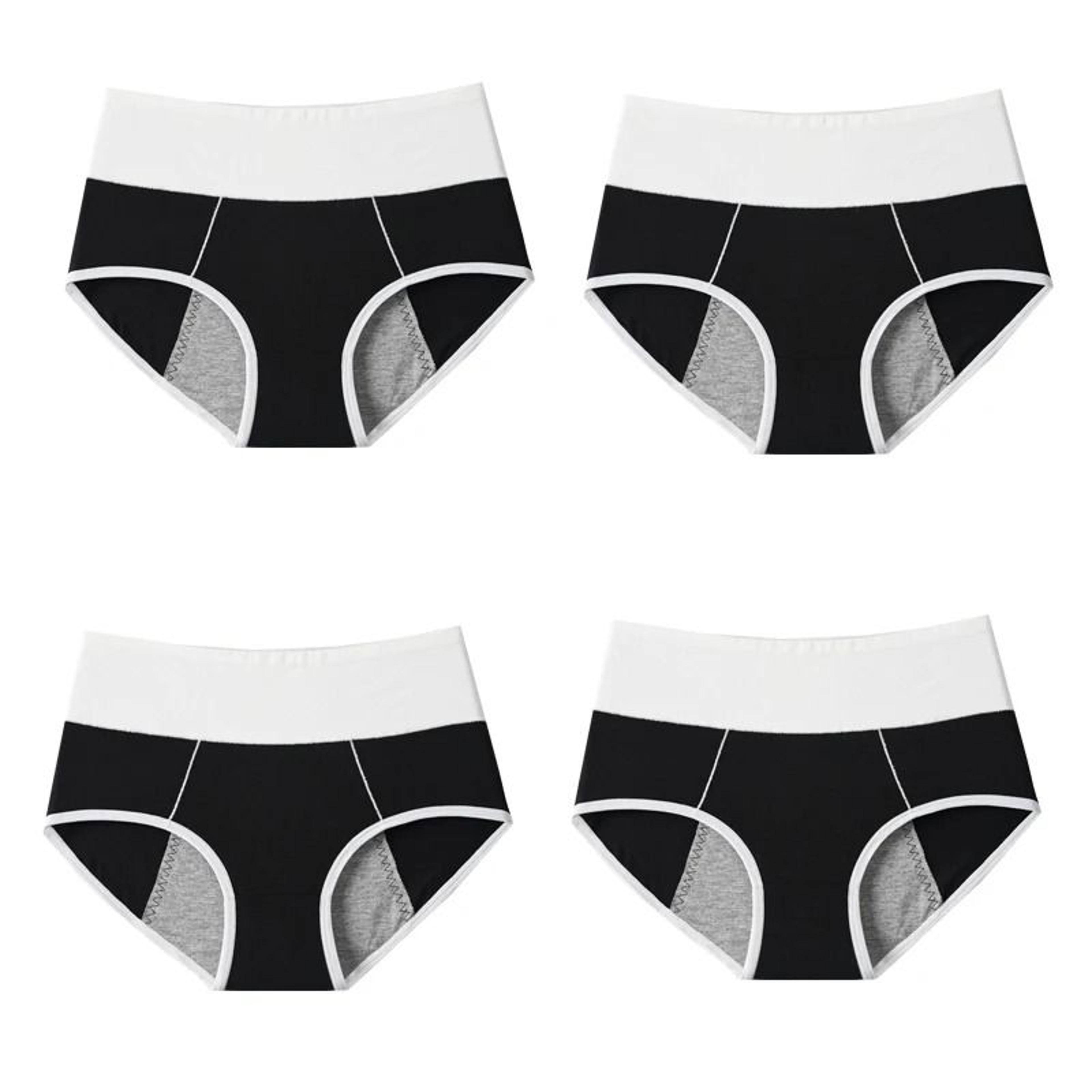 Womens High Waist Leak Proof Period Panties Four Pack Cotton Menstrual Underwear 8