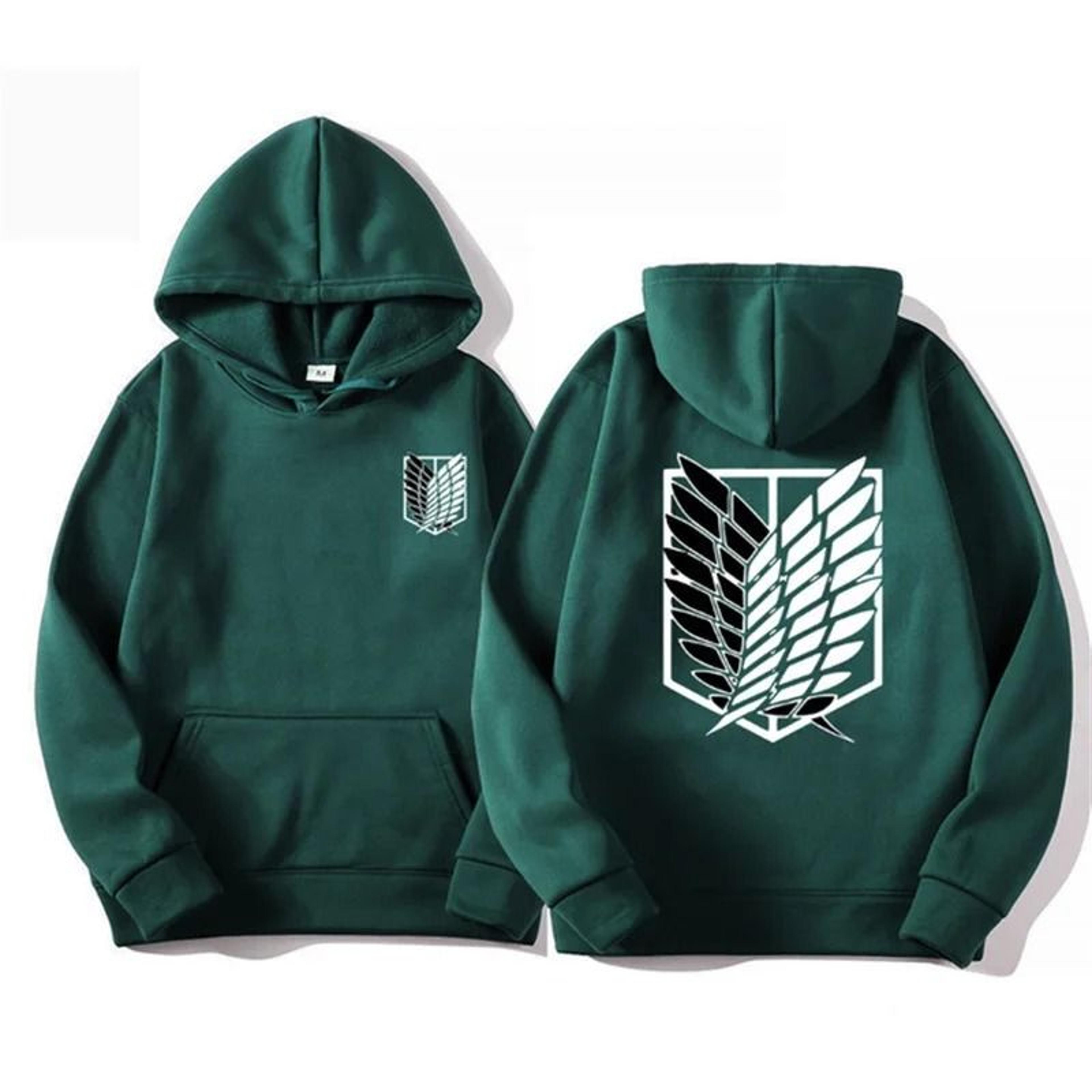 mens anime graphic hoodie attack inspired streetwear pullover