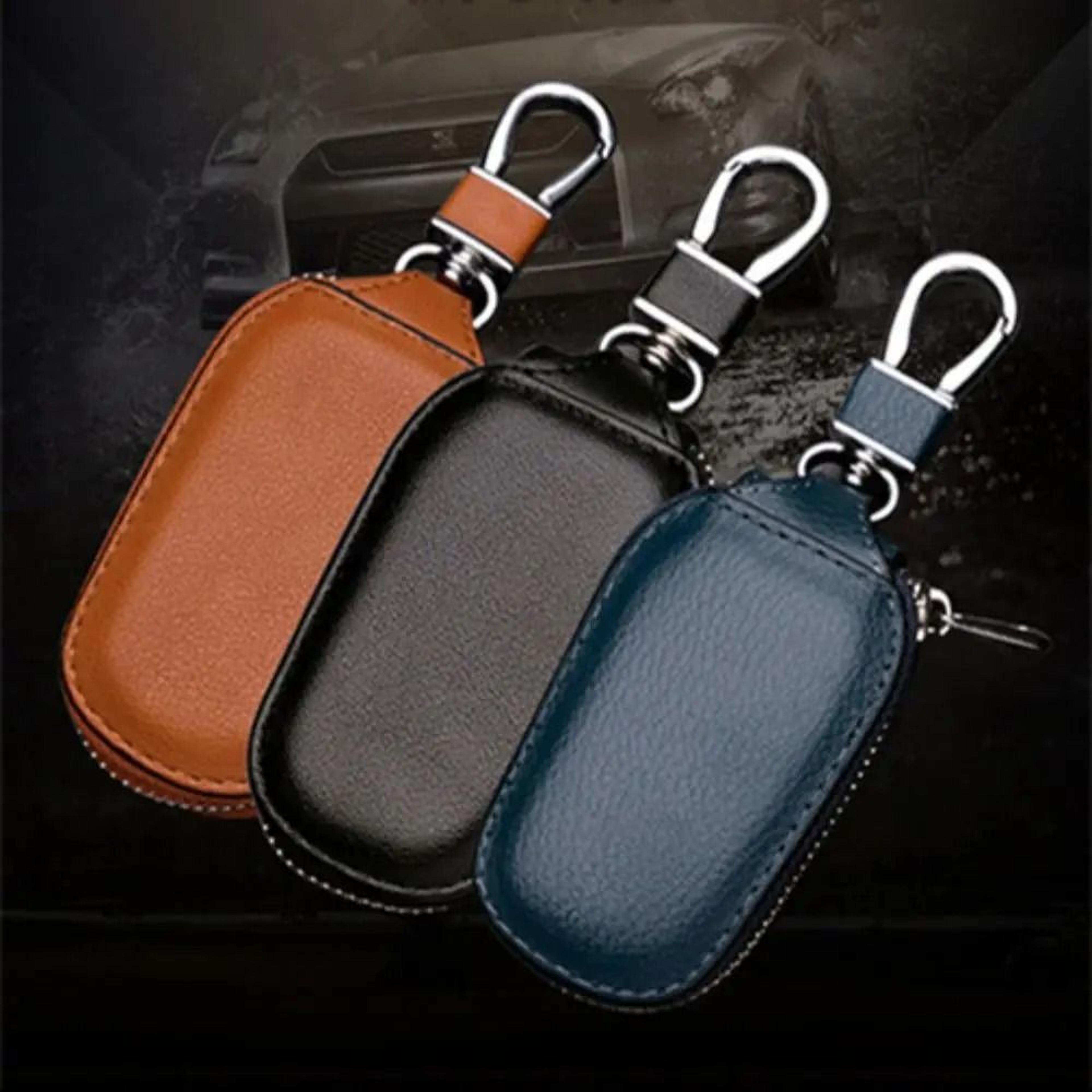 Leather Key Holder Case Keychain Wallet Organizer For Car Keys And House Keys 1