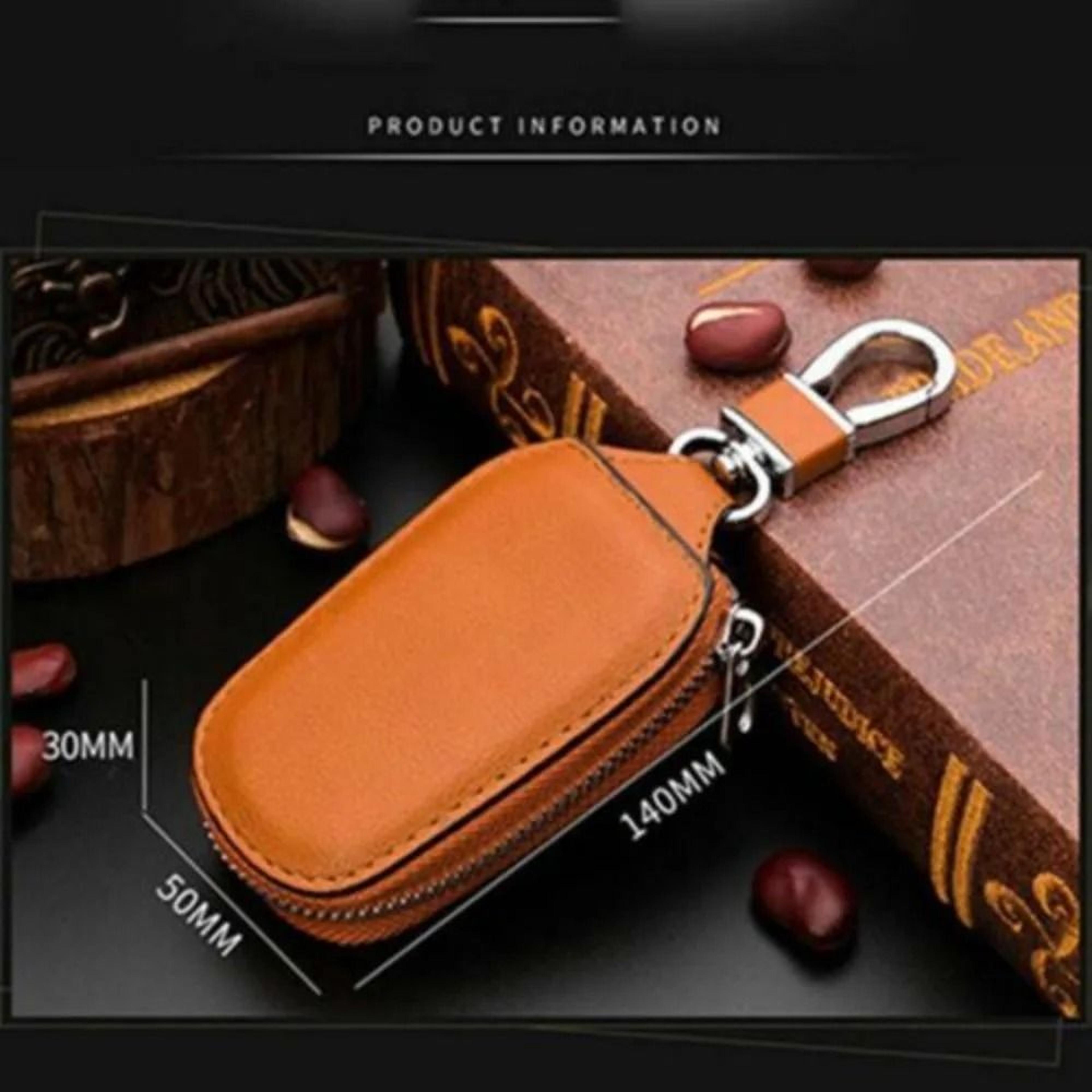 Leather Key Holder Case Keychain Wallet Organizer For Car Keys And House Keys 2