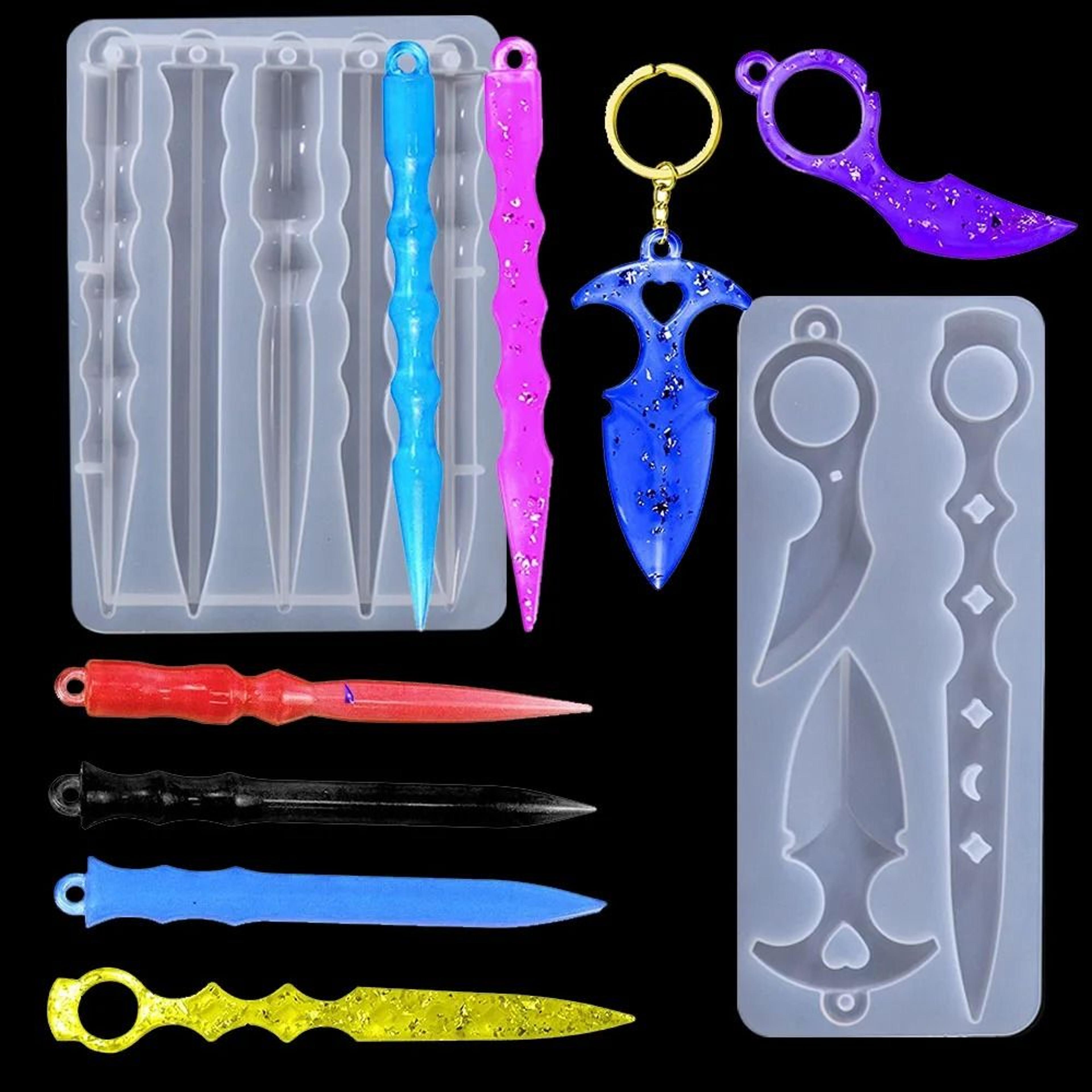 diy resin keychain mold silicone pendant craft tool