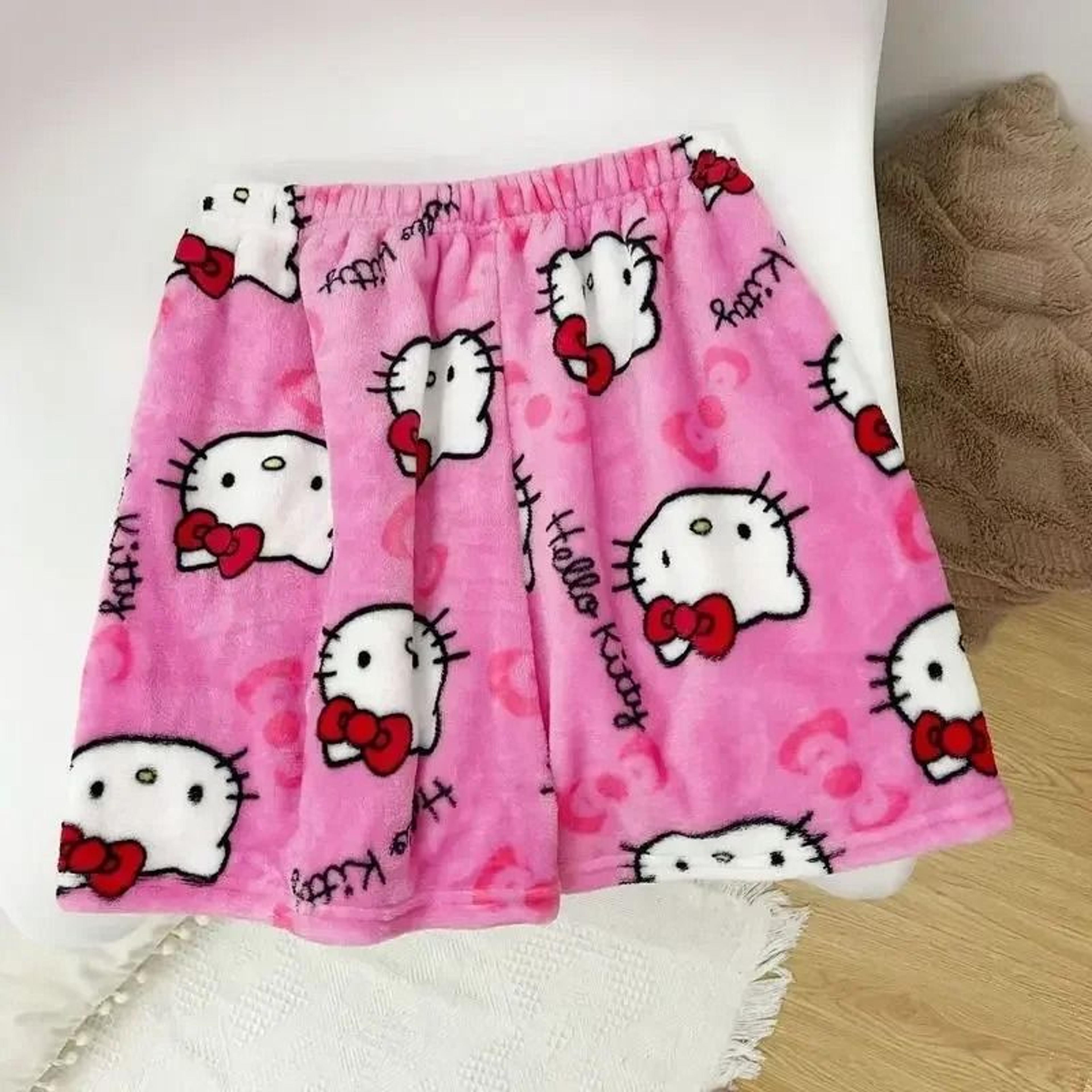 Cartoon Print Plush Lounge Pajama Pants For Women 1