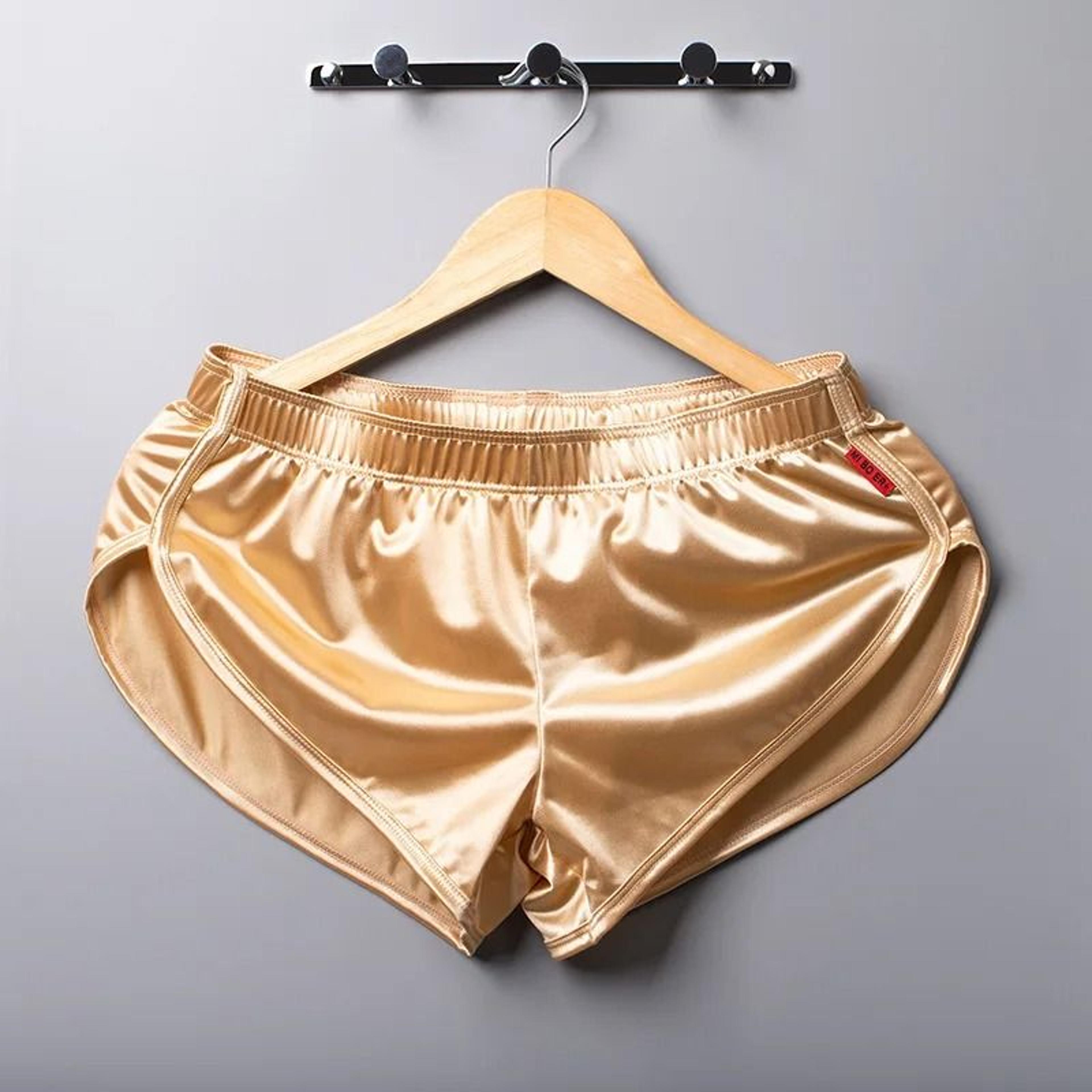 Mens Smooth Silk Sleep Boxer Shorts 6