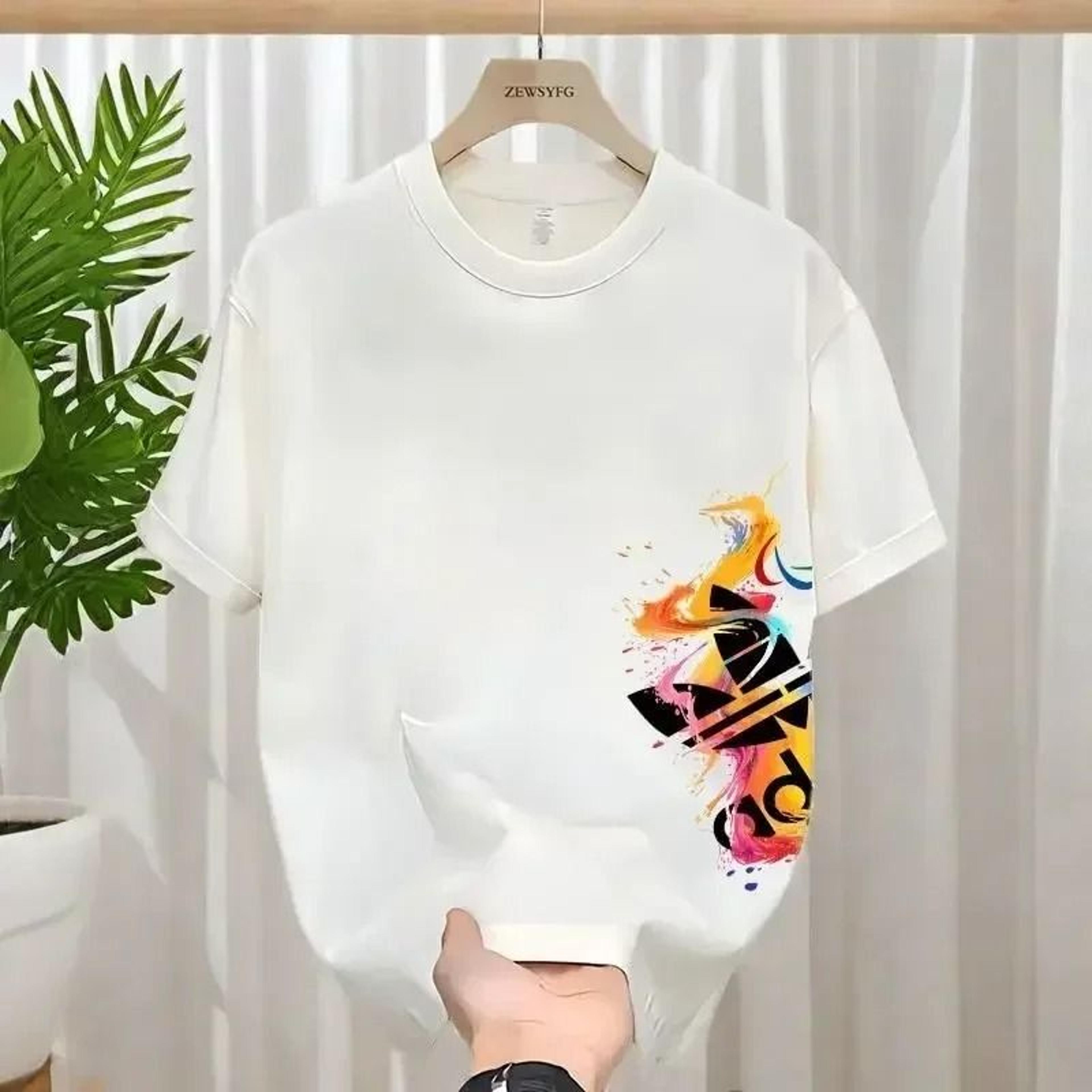 casual printed cotton t shirt for men and women