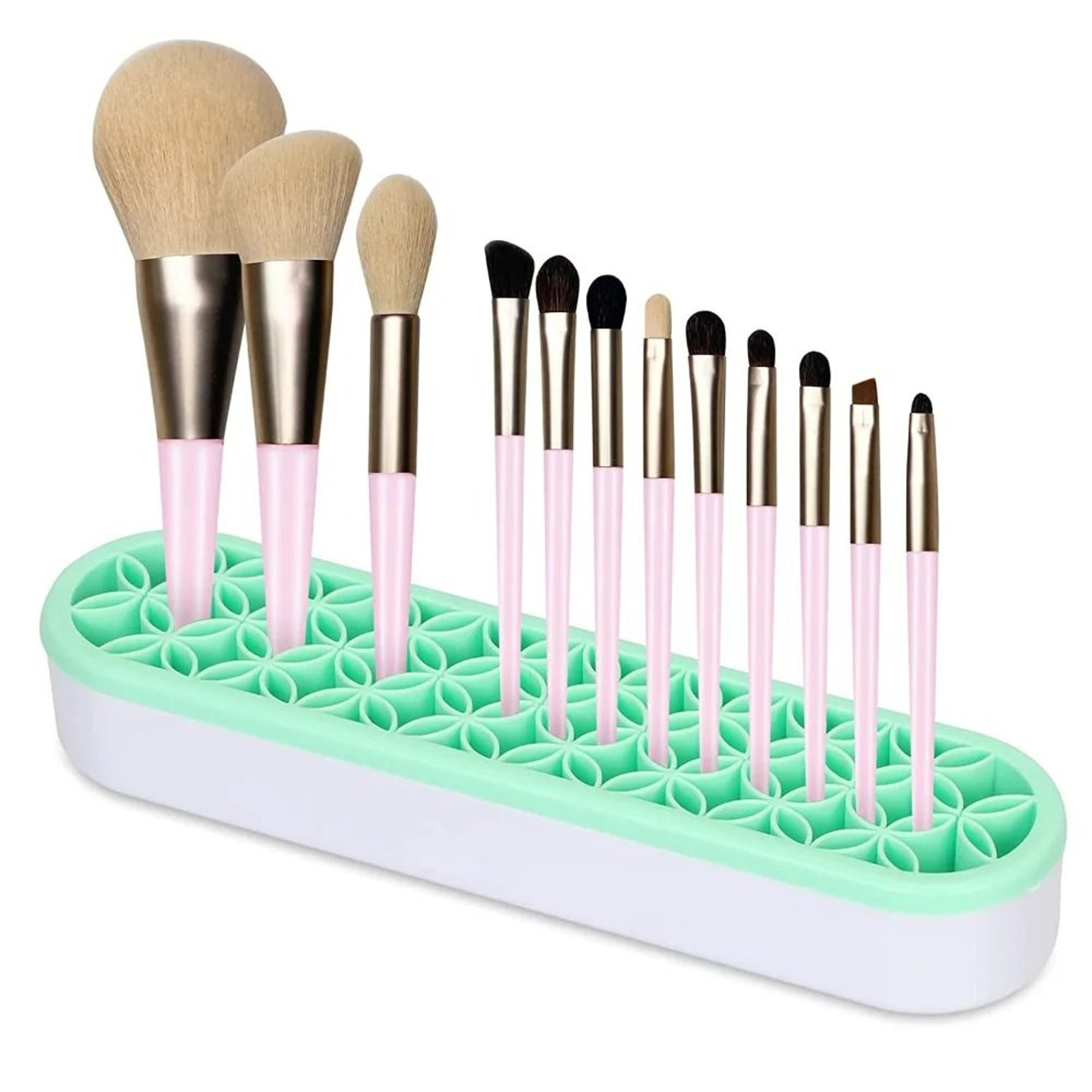 silicone makeup brush drying and storage holder