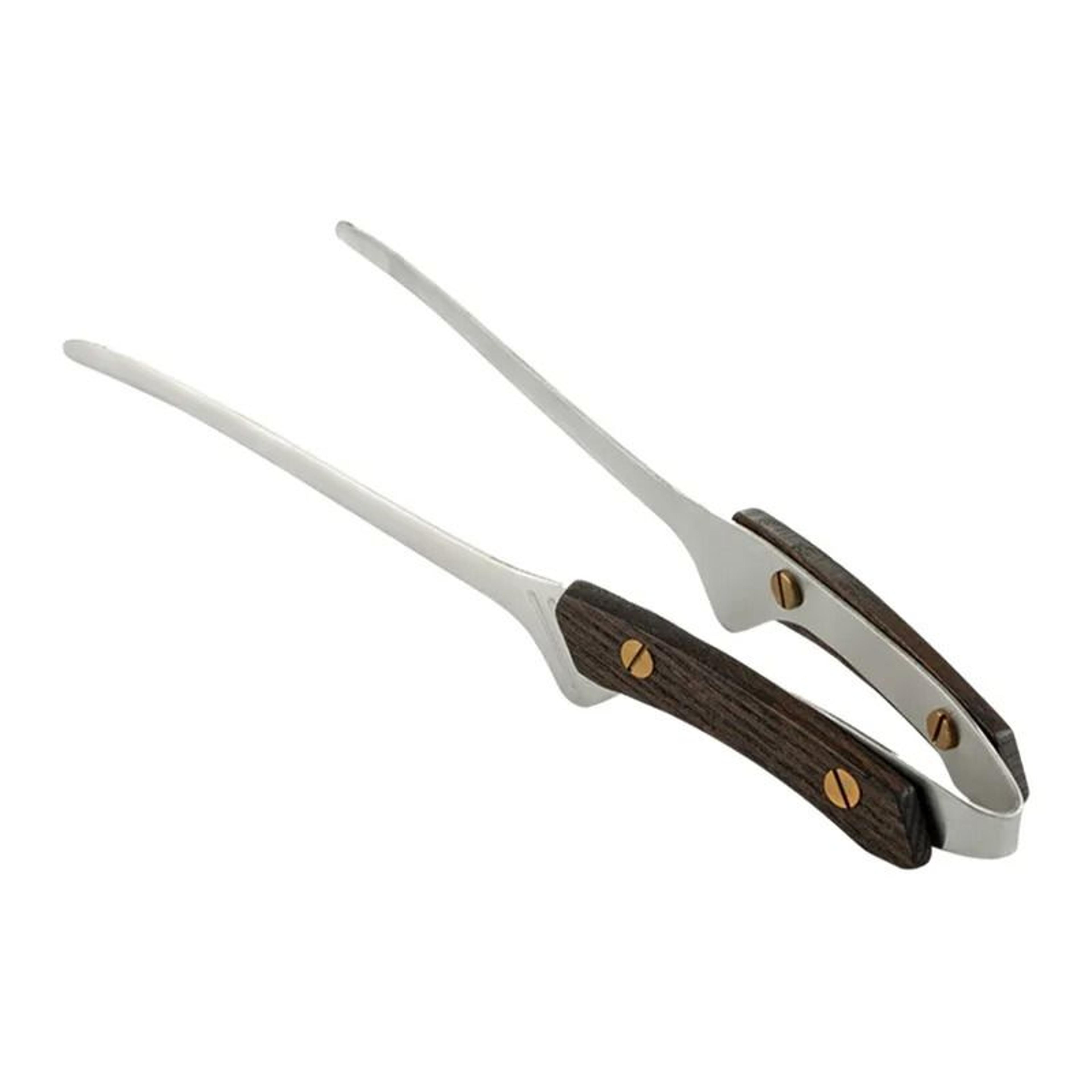 Stainless Steel BBQ Tongs With Wooden Handle 5