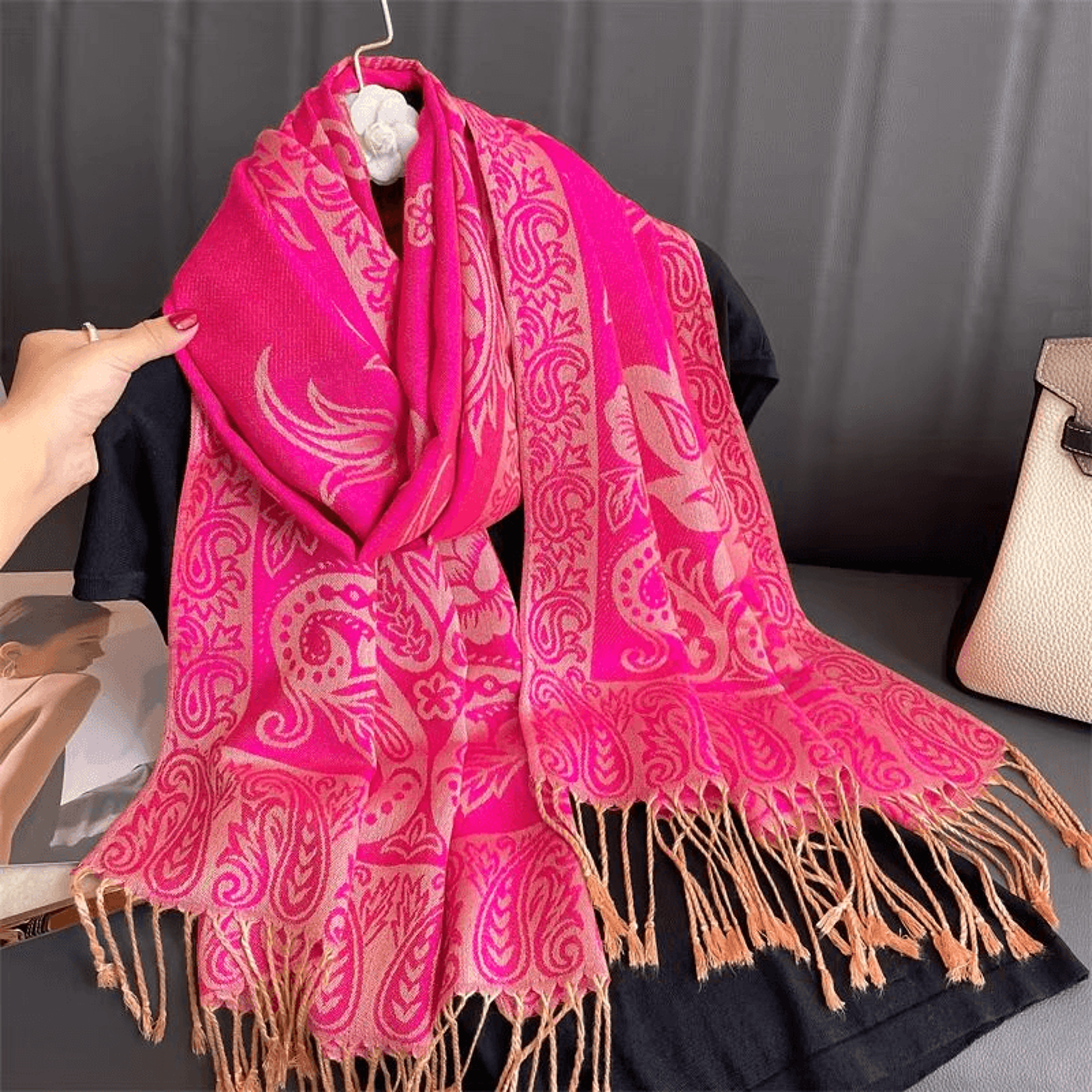 luxury pashmina shawl, soft & warm wrap scarf for womens travel and daily comfort