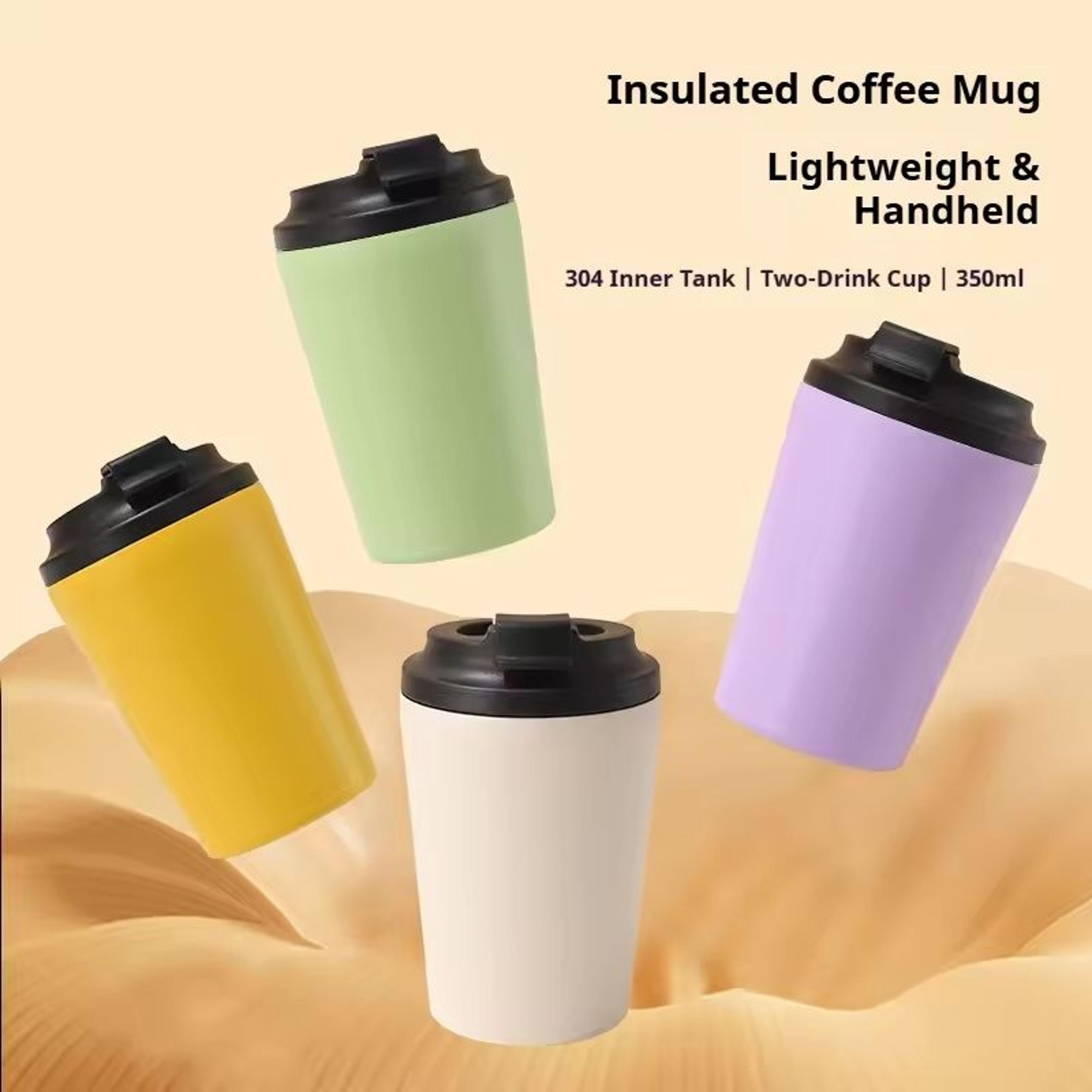 12 Oz Stainless Steel Insulated Travel Coffee Mug With Non Slip Base And Leak Proof Lid 3