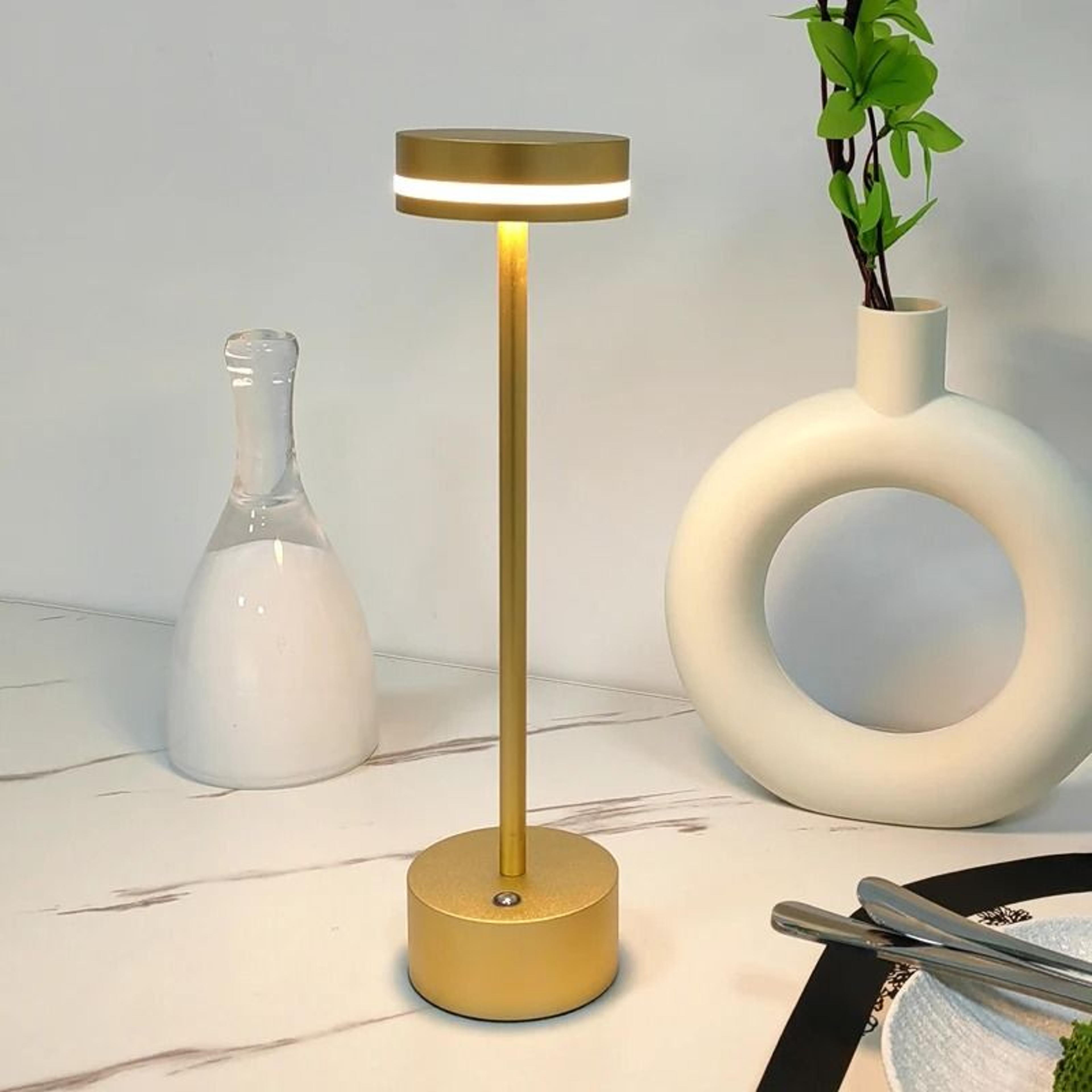 touch dimmable led desk lamp with aluminum body and three tone lighting for bedroom and reading