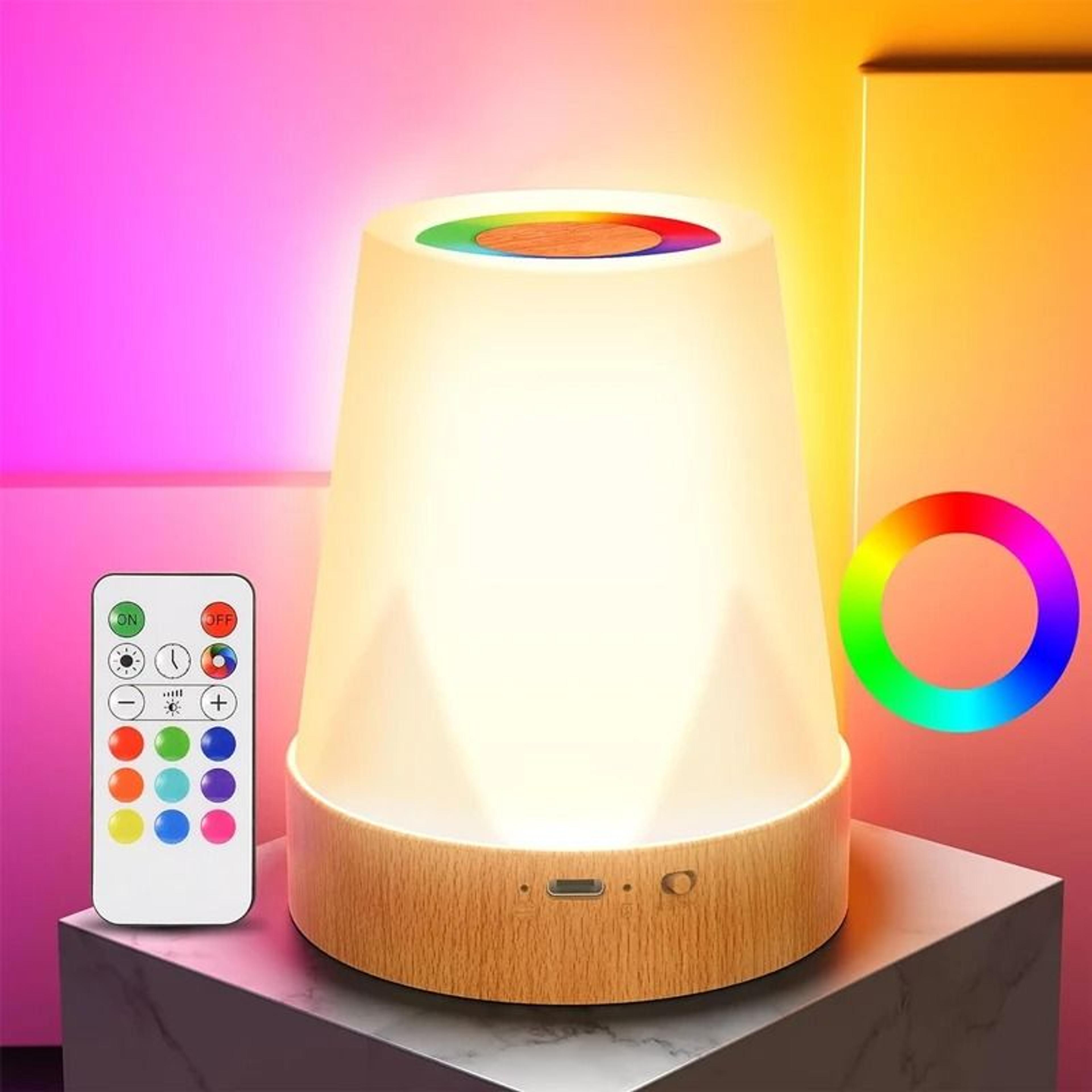 usb rechargeable 13 color rgb night light with touch and remote control for bedroom and parties