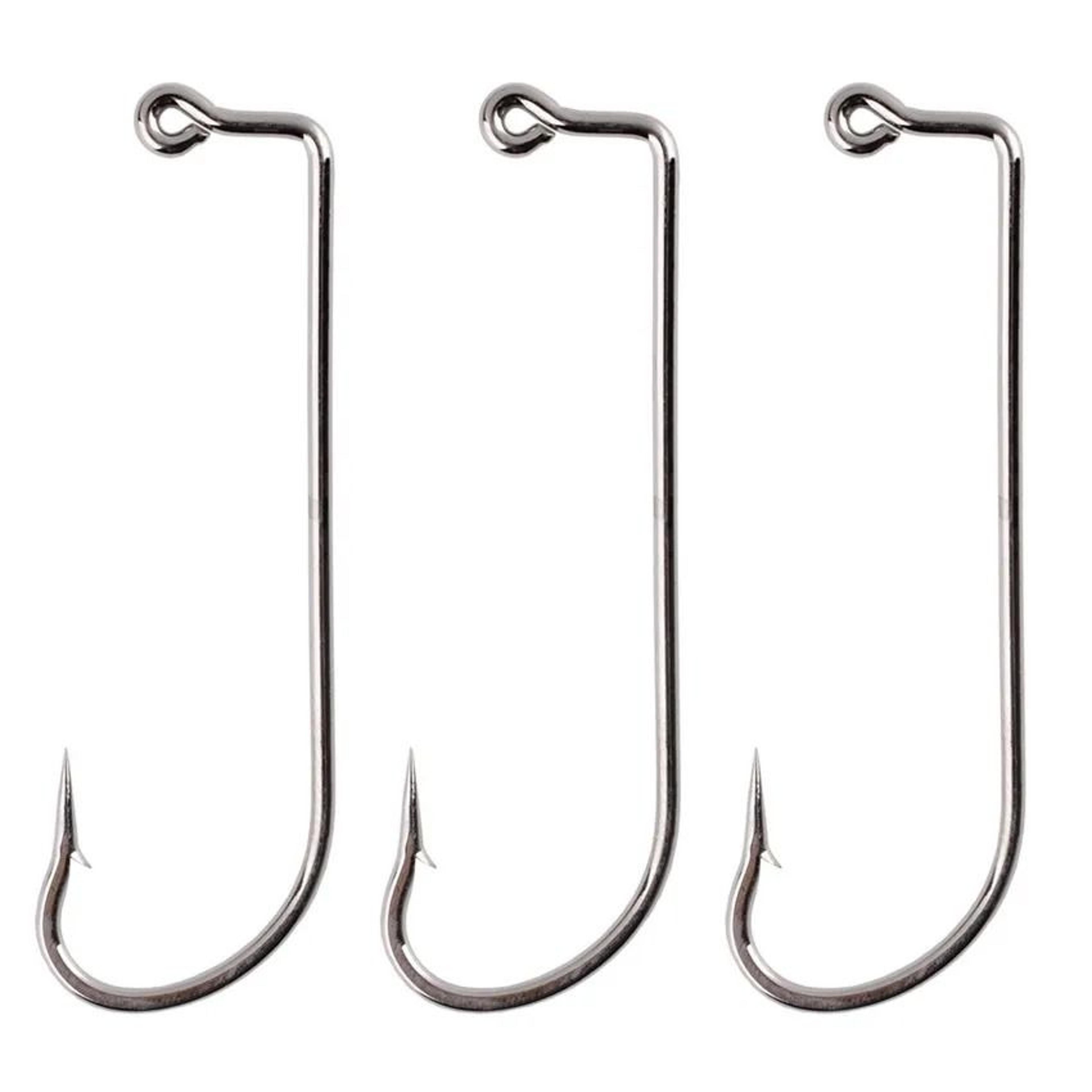 100 piece high carbon steel offset jig hooks 90 degree fishing hooks for soft lures