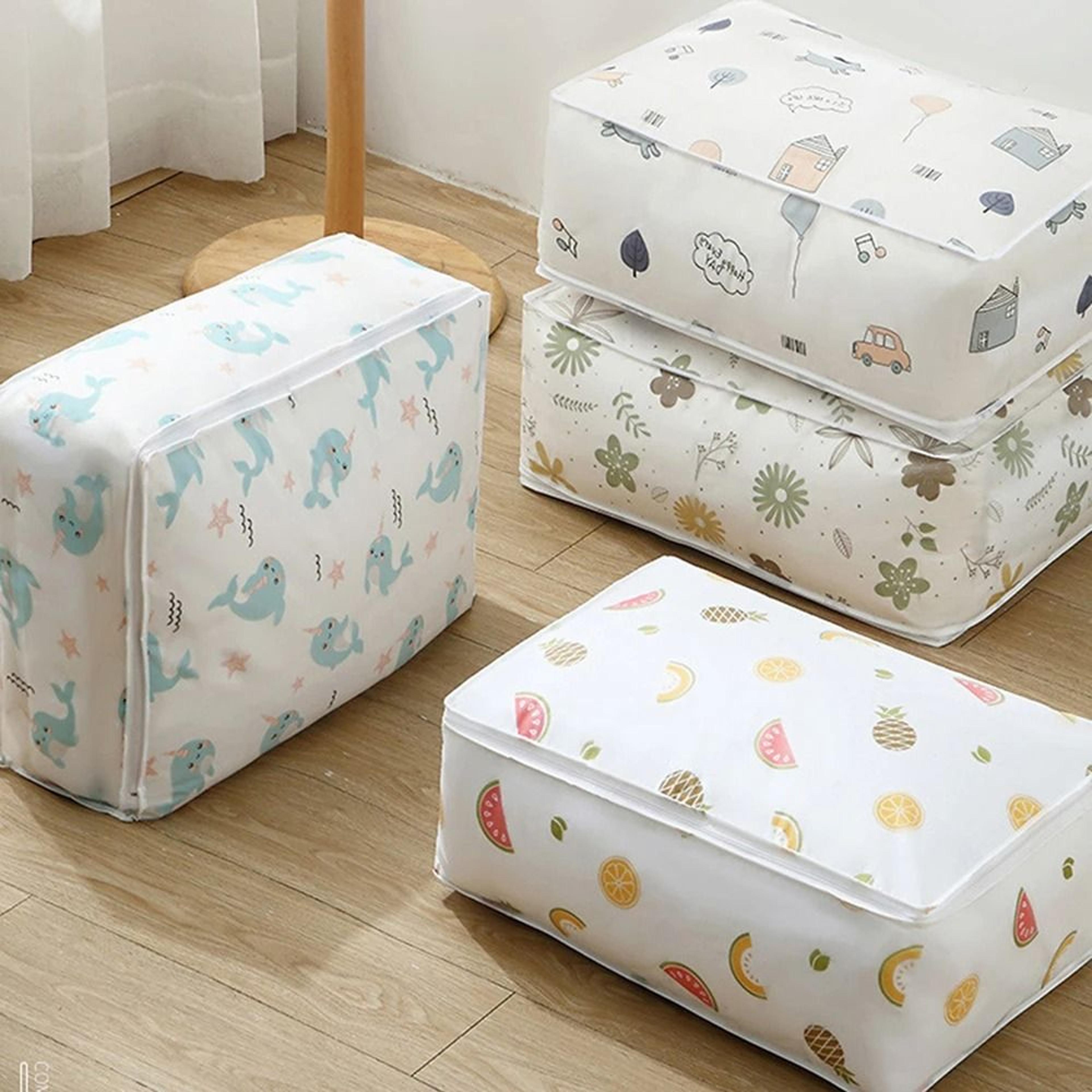 large waterproof quilt storage bag peva dustproof blanket and clothes organizer with zipper