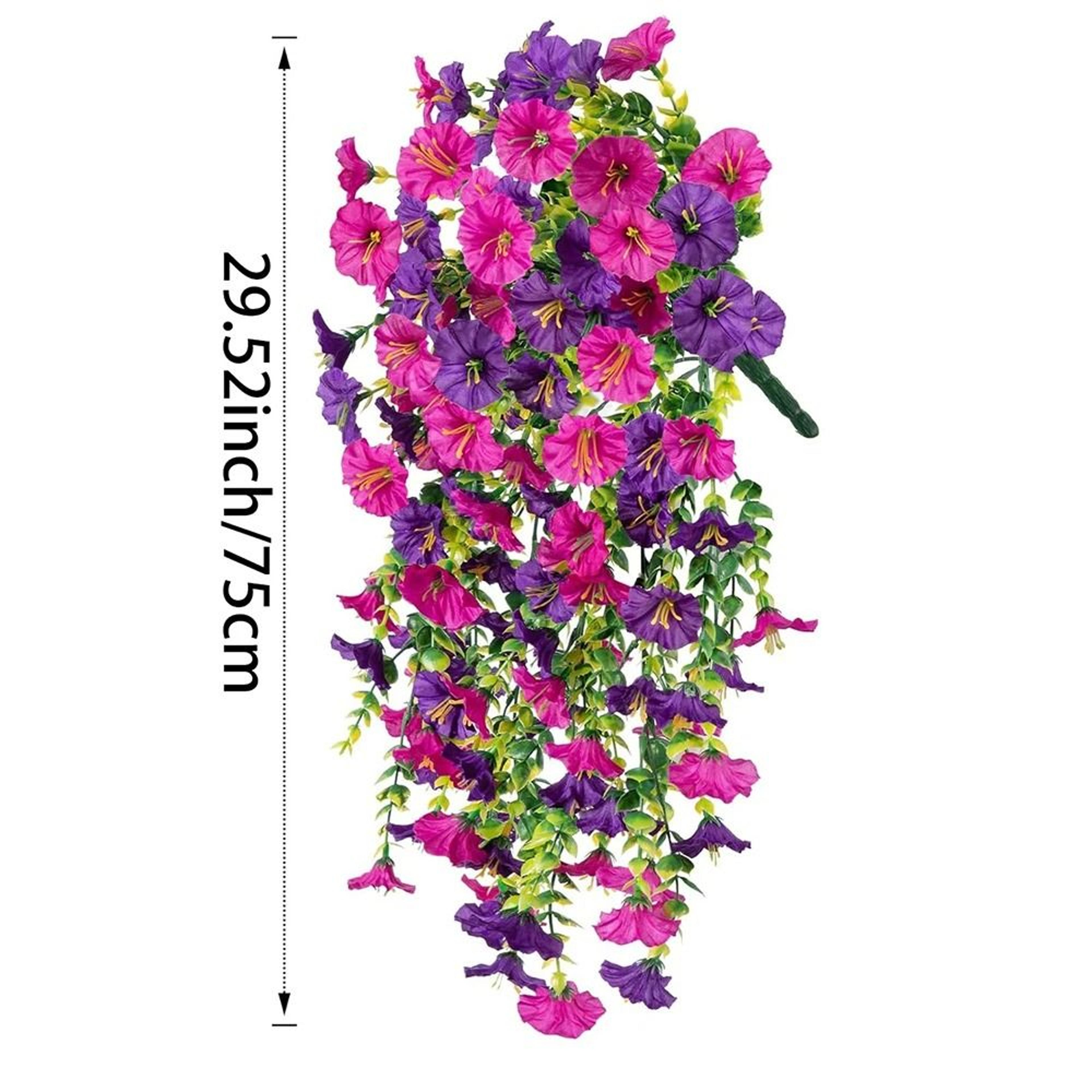 Artificial Eucalyptus Morning Glory Flower Vine Silk Hanging Flowers For Outdoor Courtyard And Wedd 4