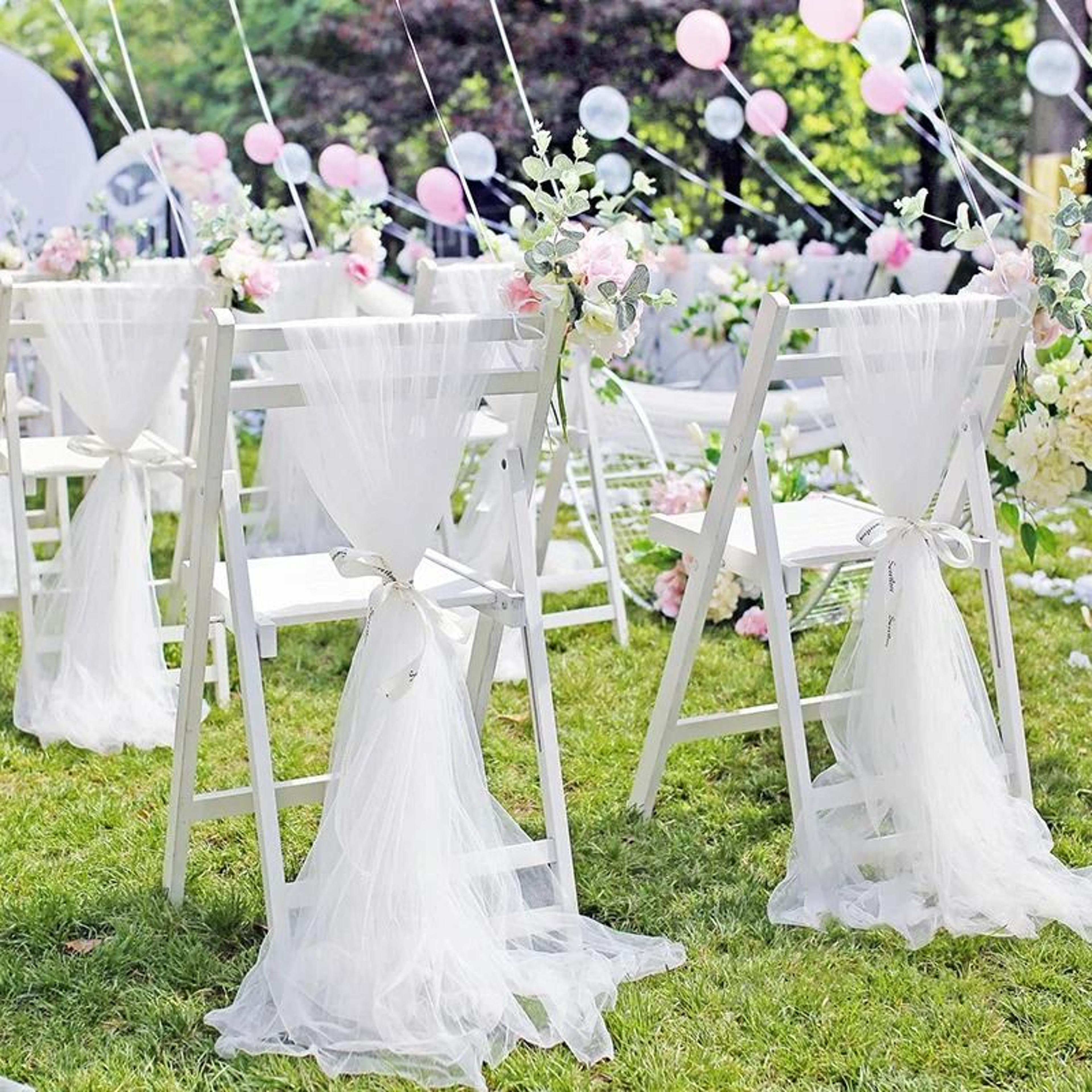 wedding arch draping fabric organza gauze decor for chairs stairs and garden party backdrops