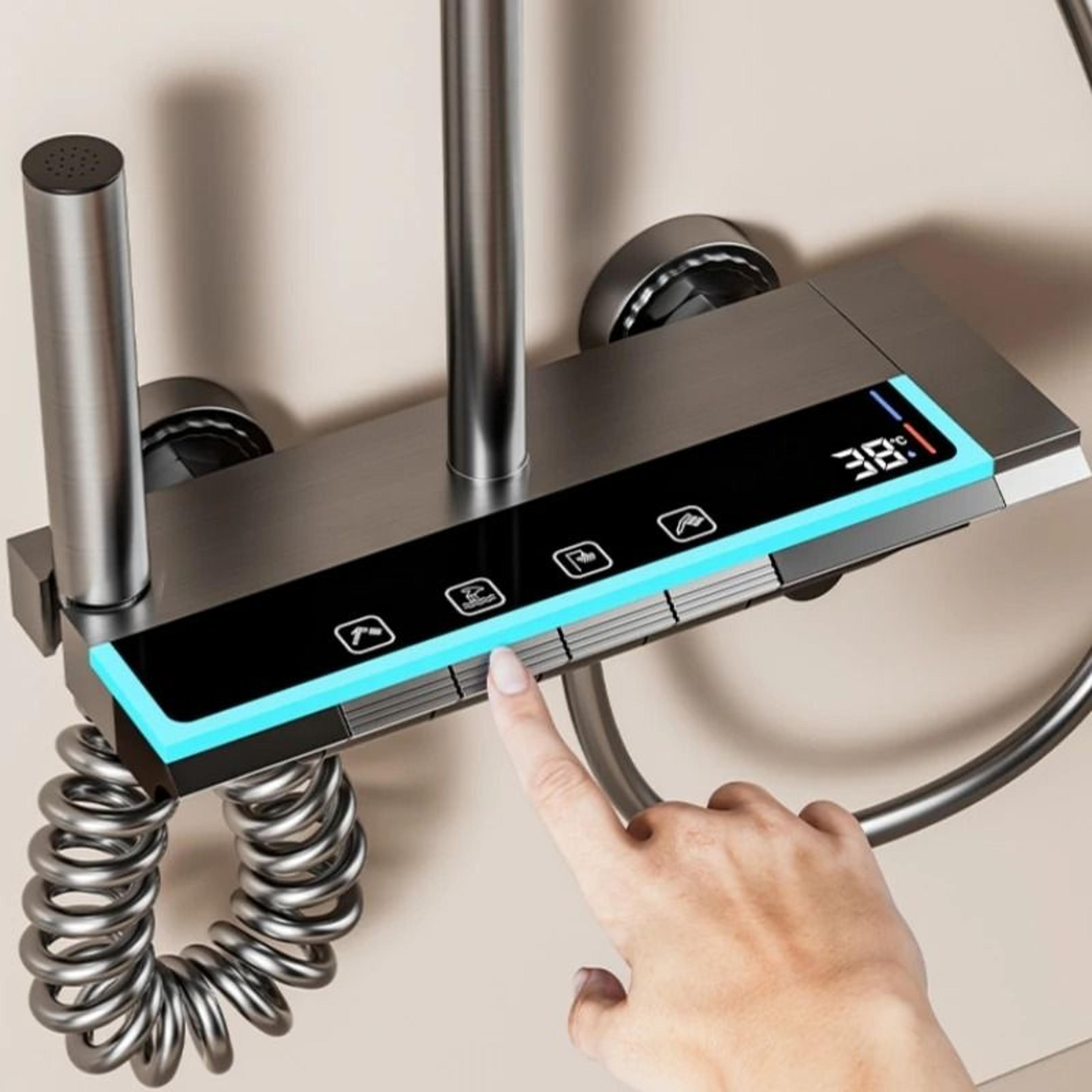Luxury 4 Function Digital Display Shower System With Rainfall Head 2
