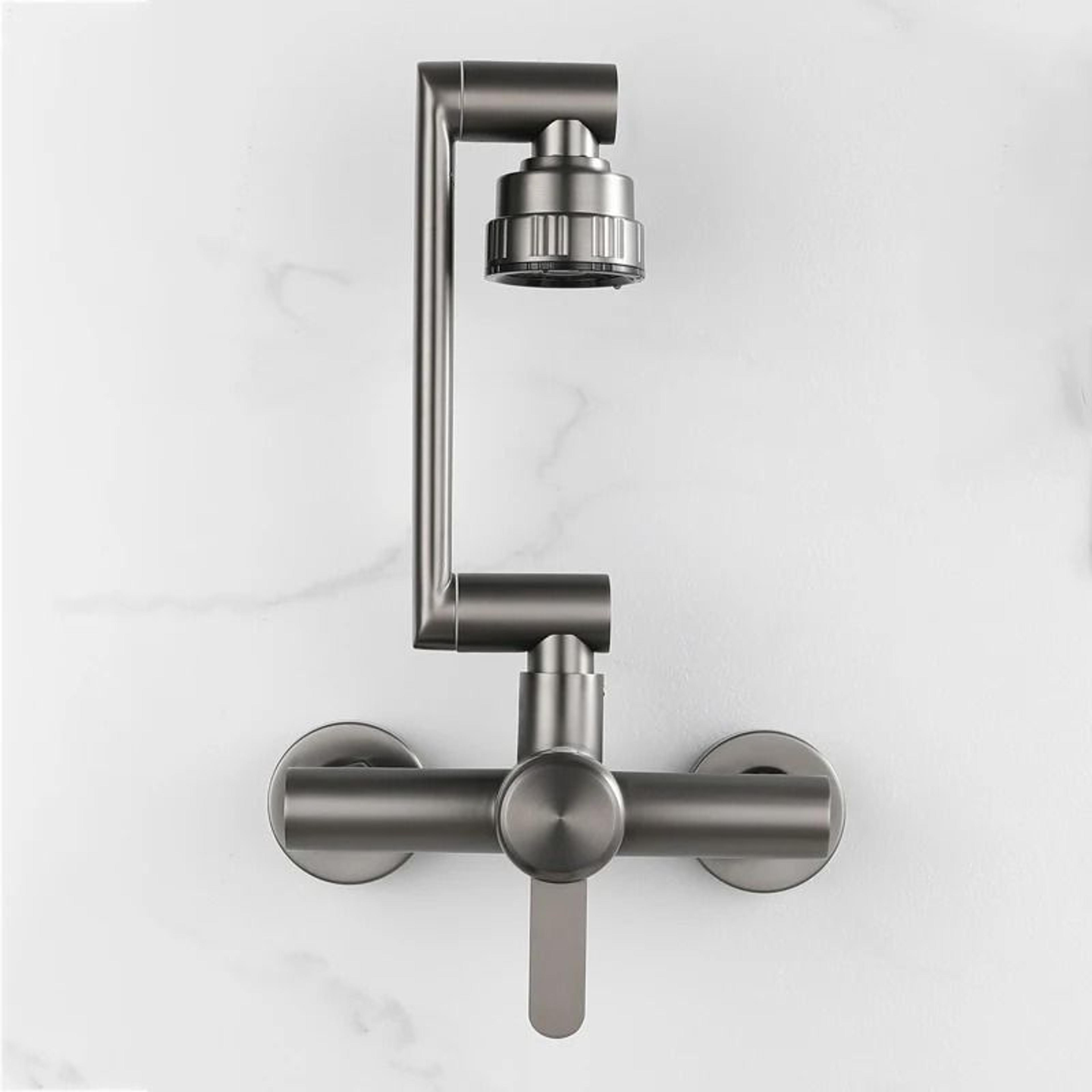Stainless Steel 4 Mode Wall Mounted Kitchen Faucet 2