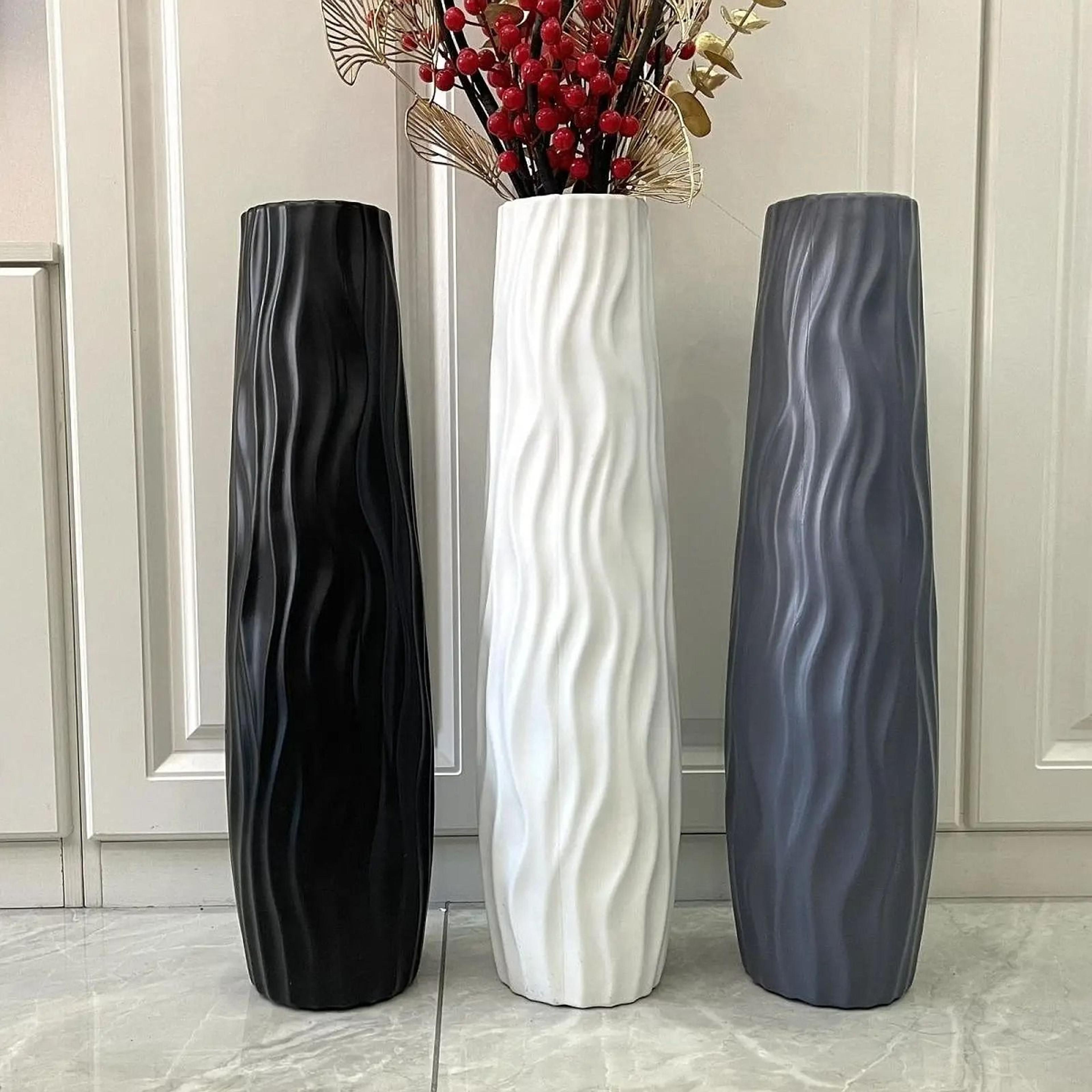 modern stylish large floor standing flower vase
