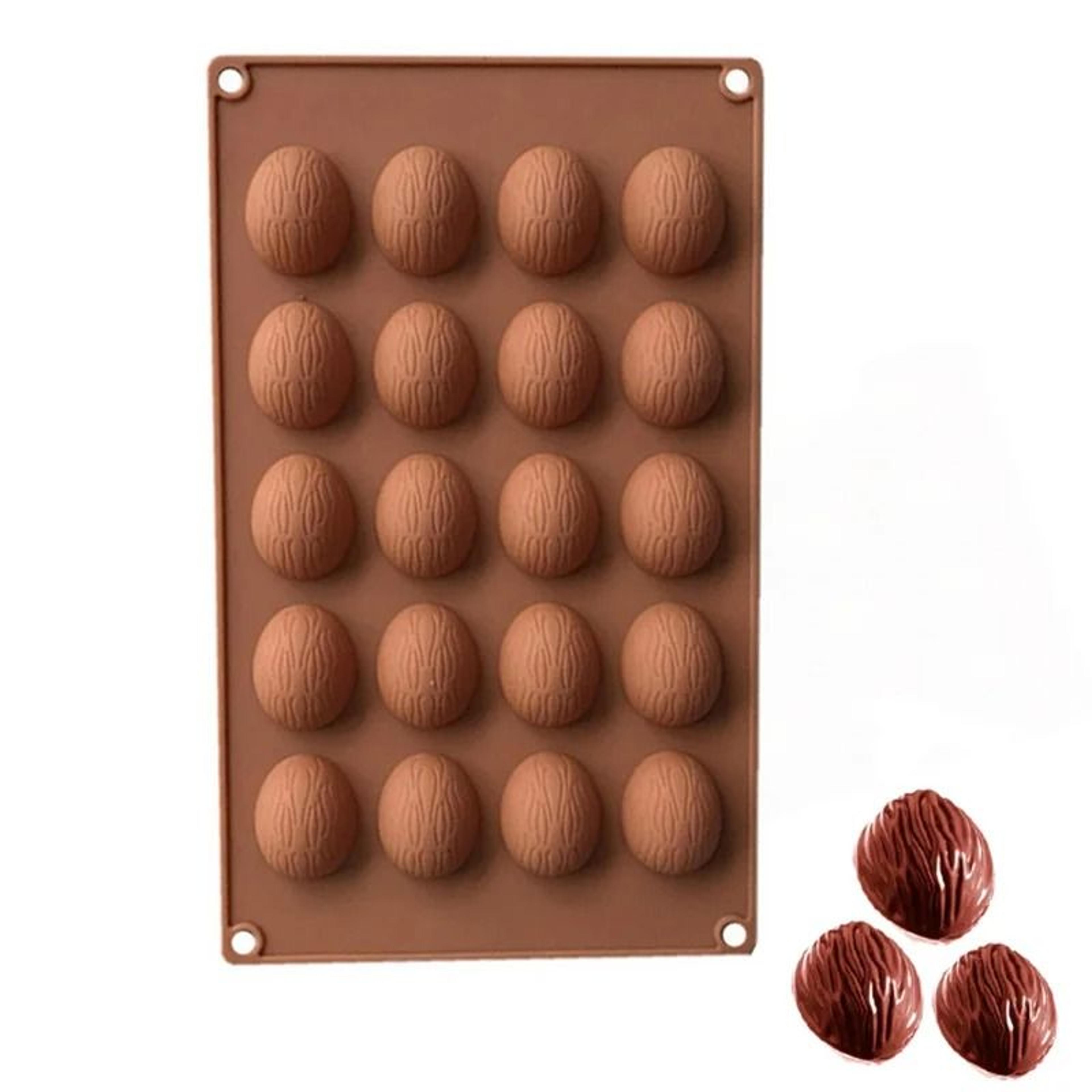 20 Holes Walnuts Nuts Shape Silicone Chocolate Moulds 4