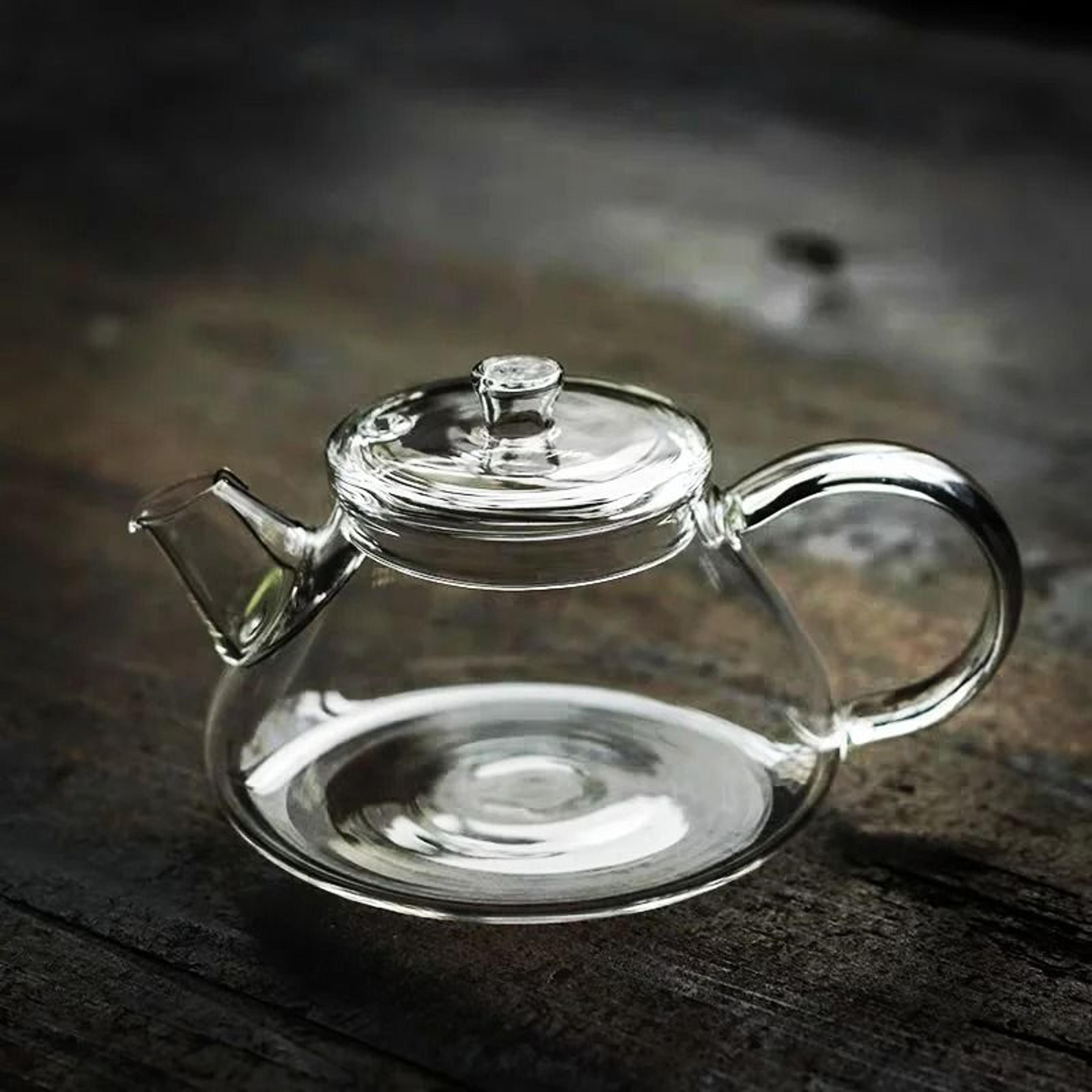 heat resistant mini glass teapot with filter for brewing flower tea