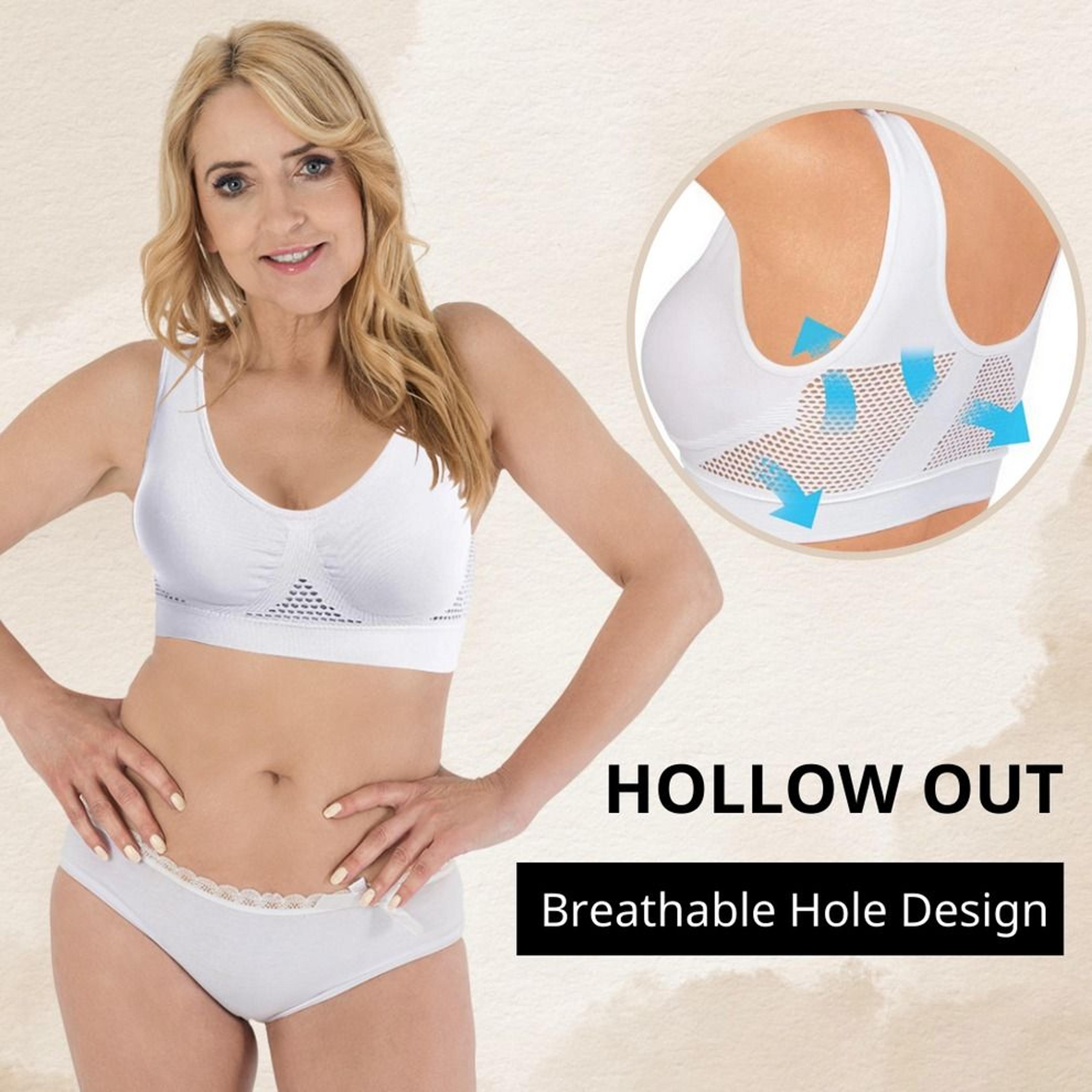 Women Seamless Sports Bra Top With Removable Padding Breathable Fitness Bra 3