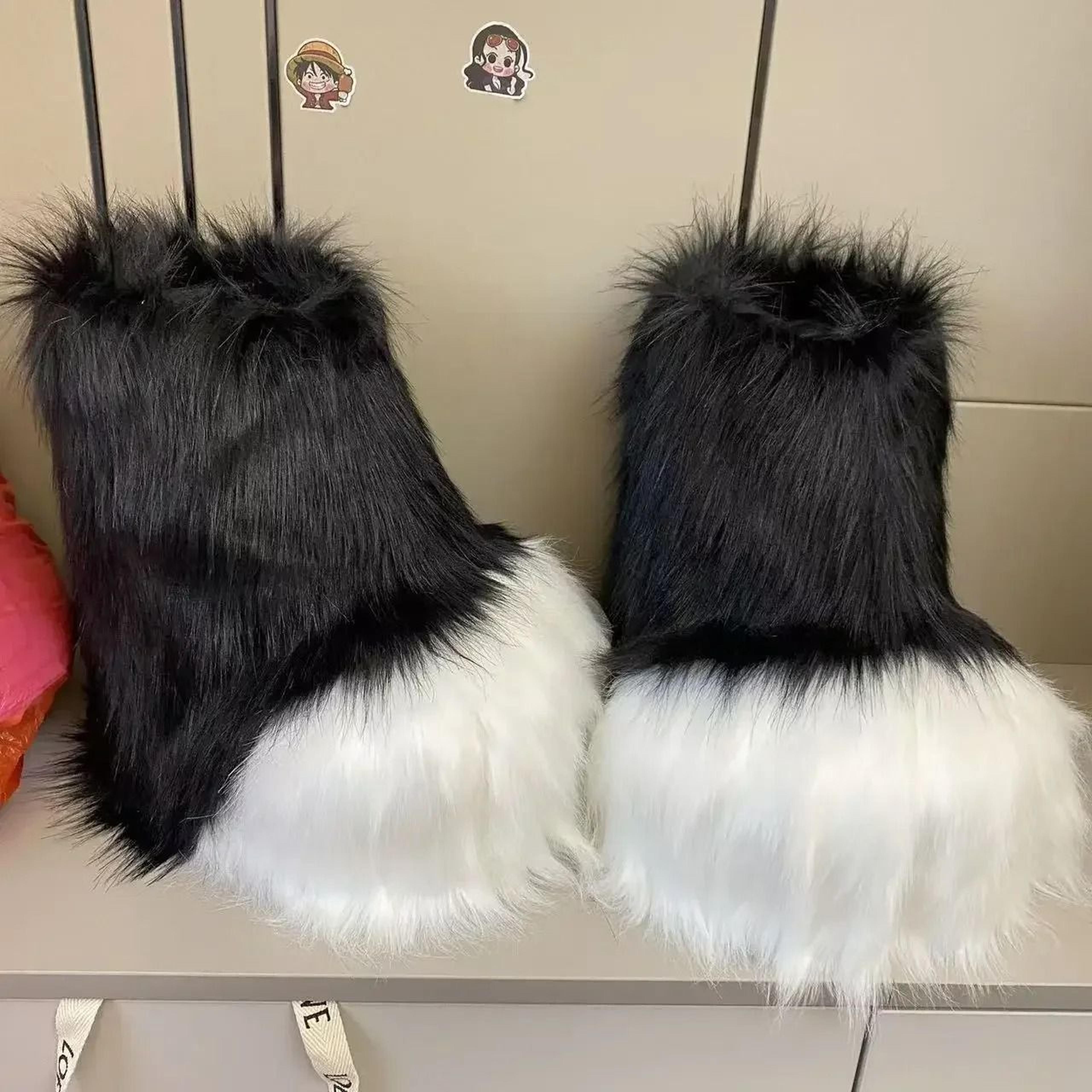 Fluffy Kig Fursuit Cosplay Paw Shoes 7