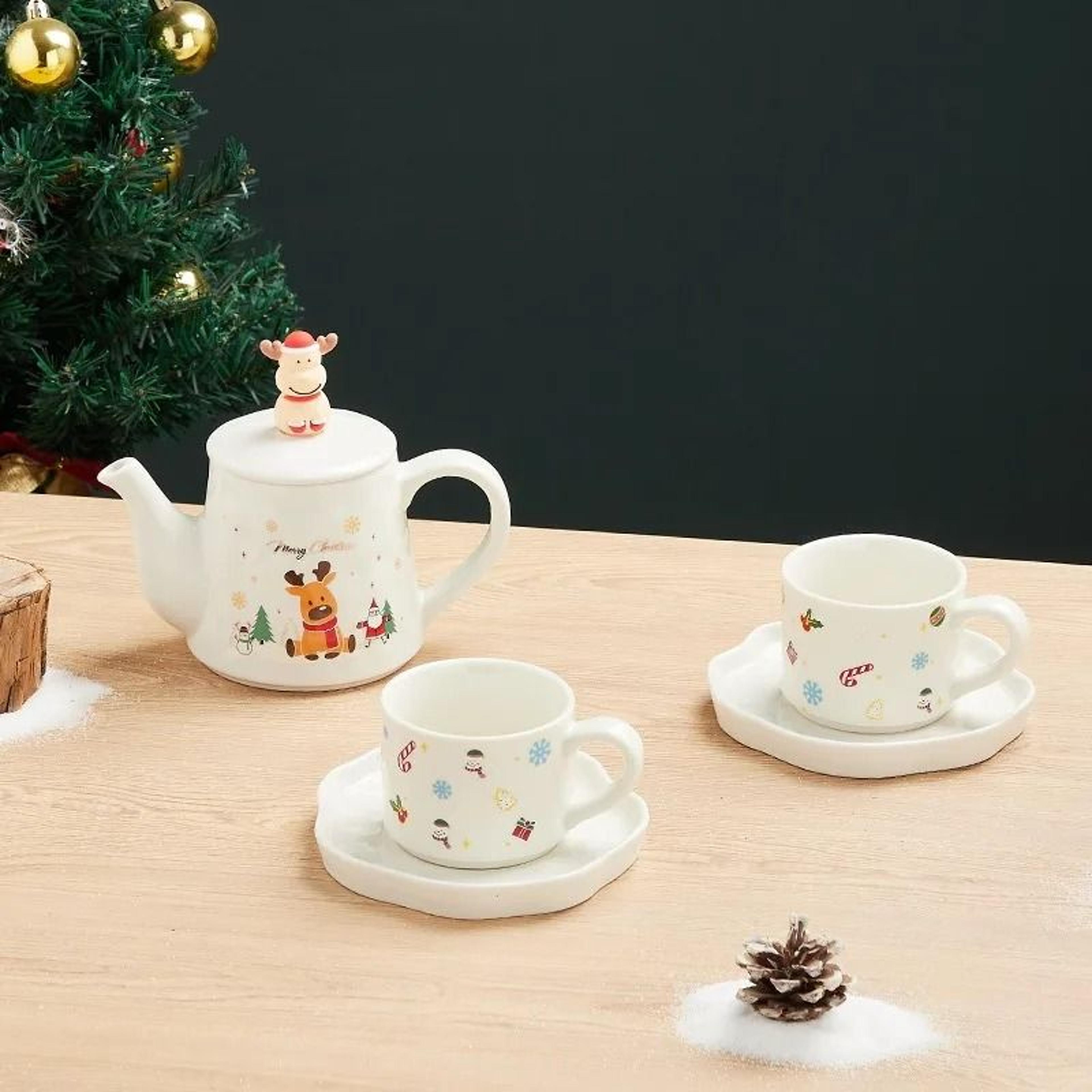 Christmas Porcelain Teaware Gift Set 3