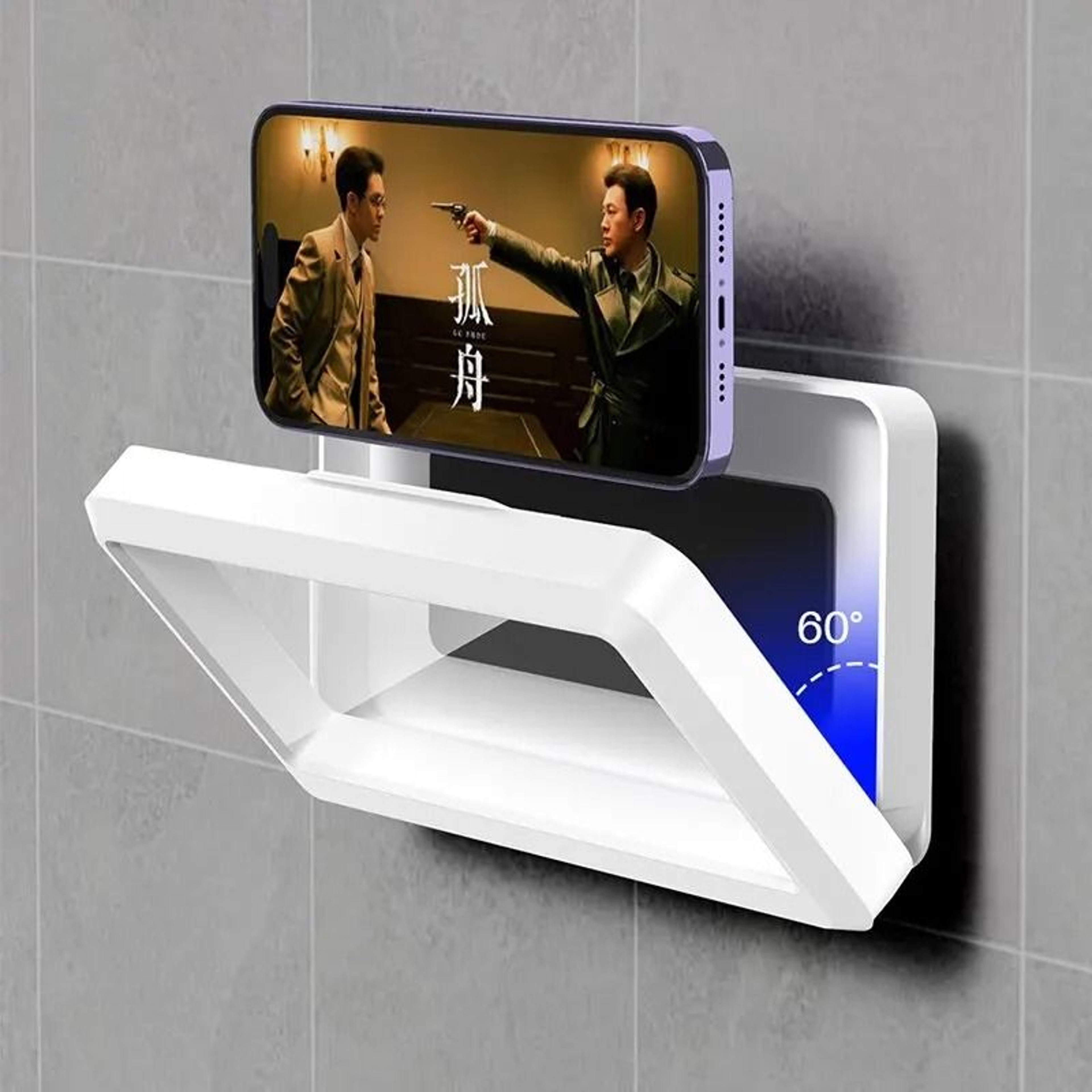 Universal Waterproof AntiFog Shower Phone Holder And Bathroom Media Station 2