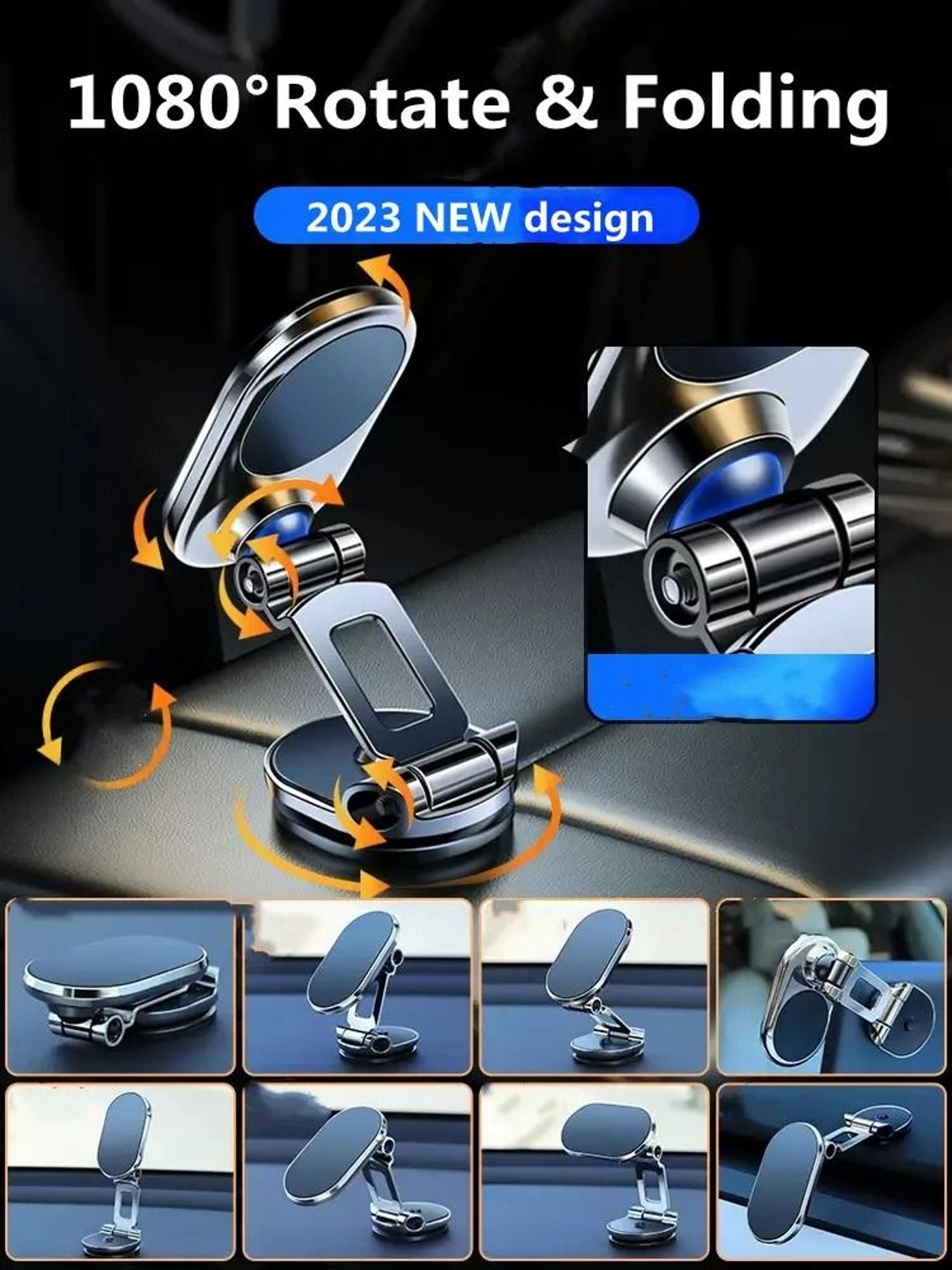 High Stability 1080 Degree Rotatable Magnetic Car Phone Holder And Foldable GPS Support Bracket 3